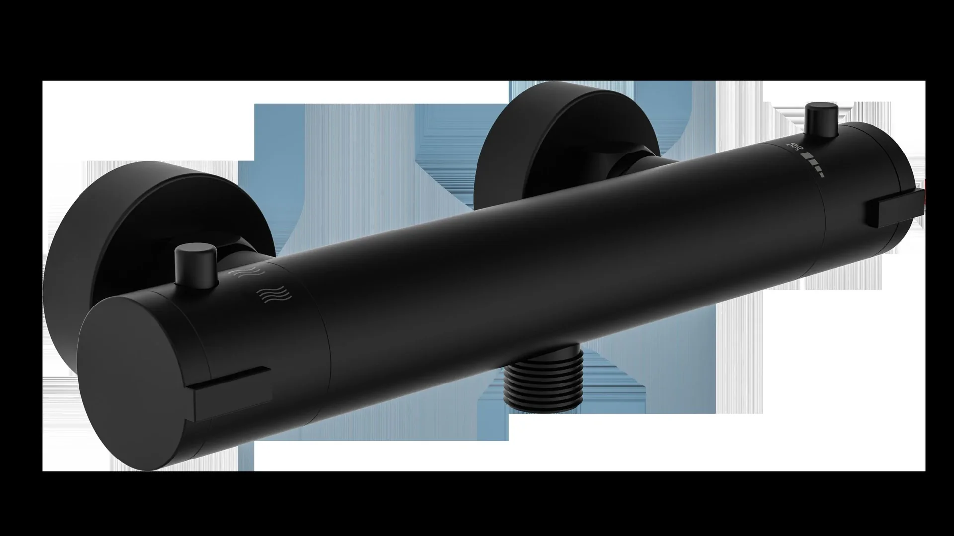 Thermostat Duscharmatur, Schwarz matt - 1