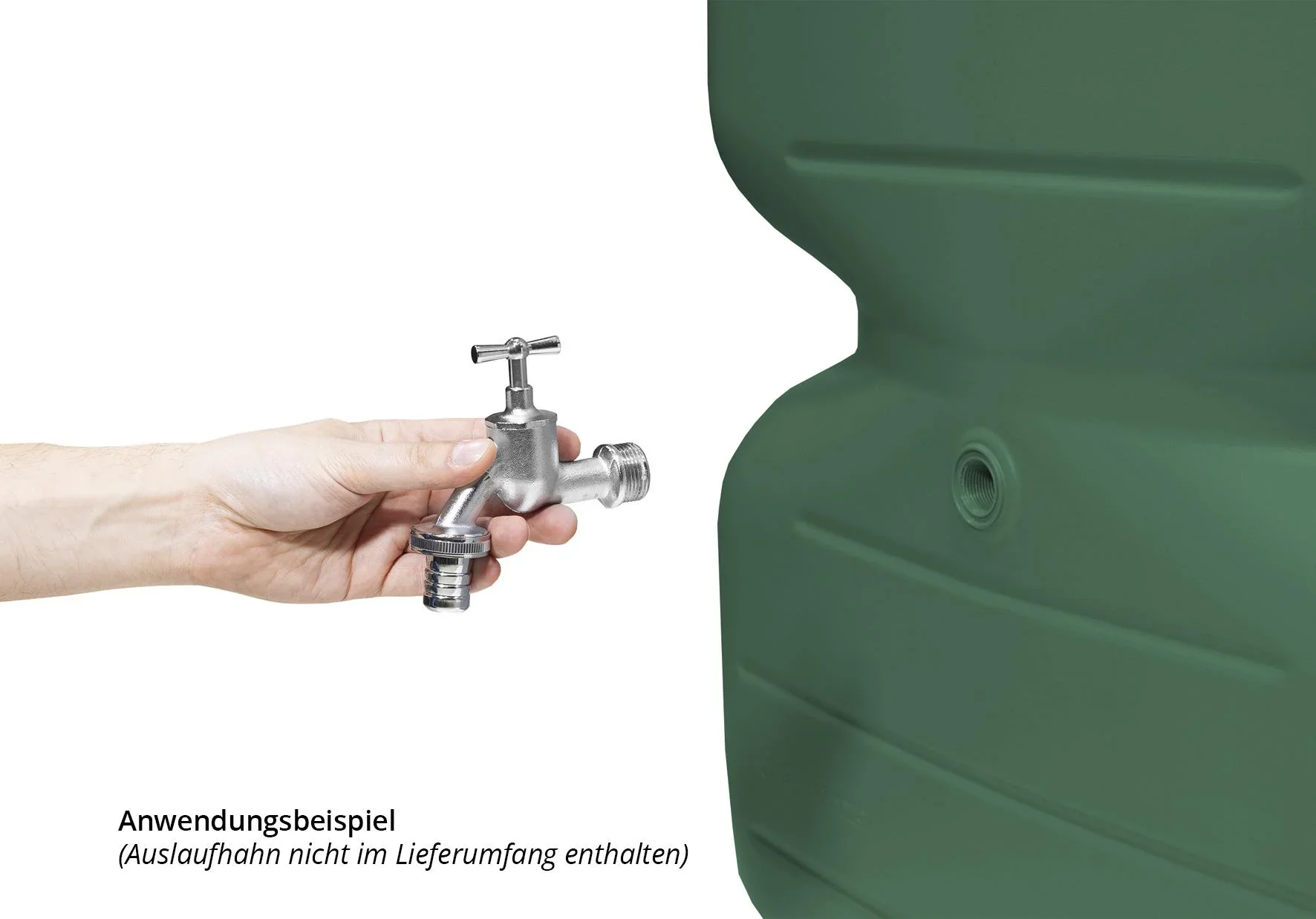 Gartentank CUBUS 1000 L, dunkelgrün - 4