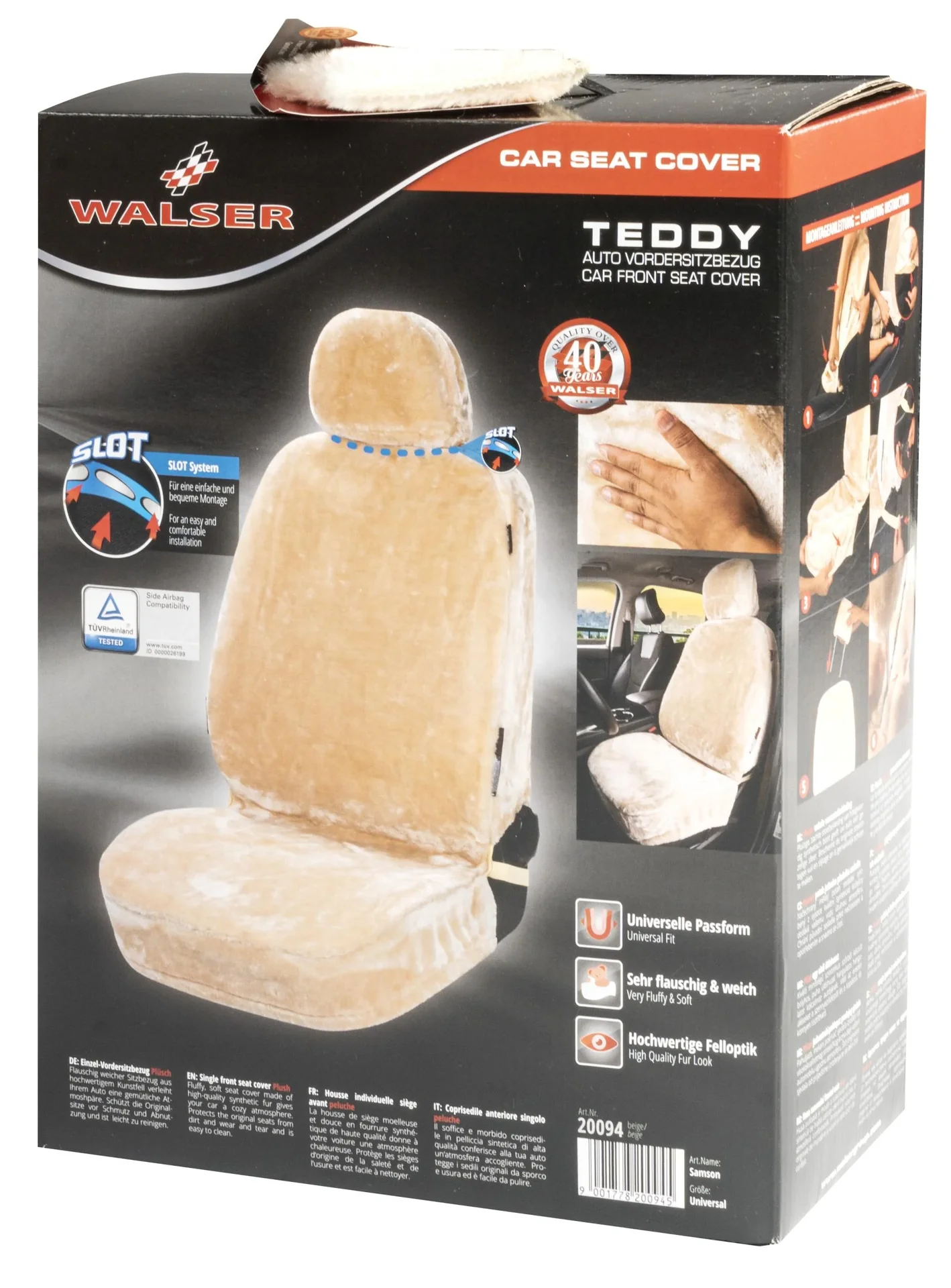 Autositzbezug "Teddy" - Kunstfell - beige - 9