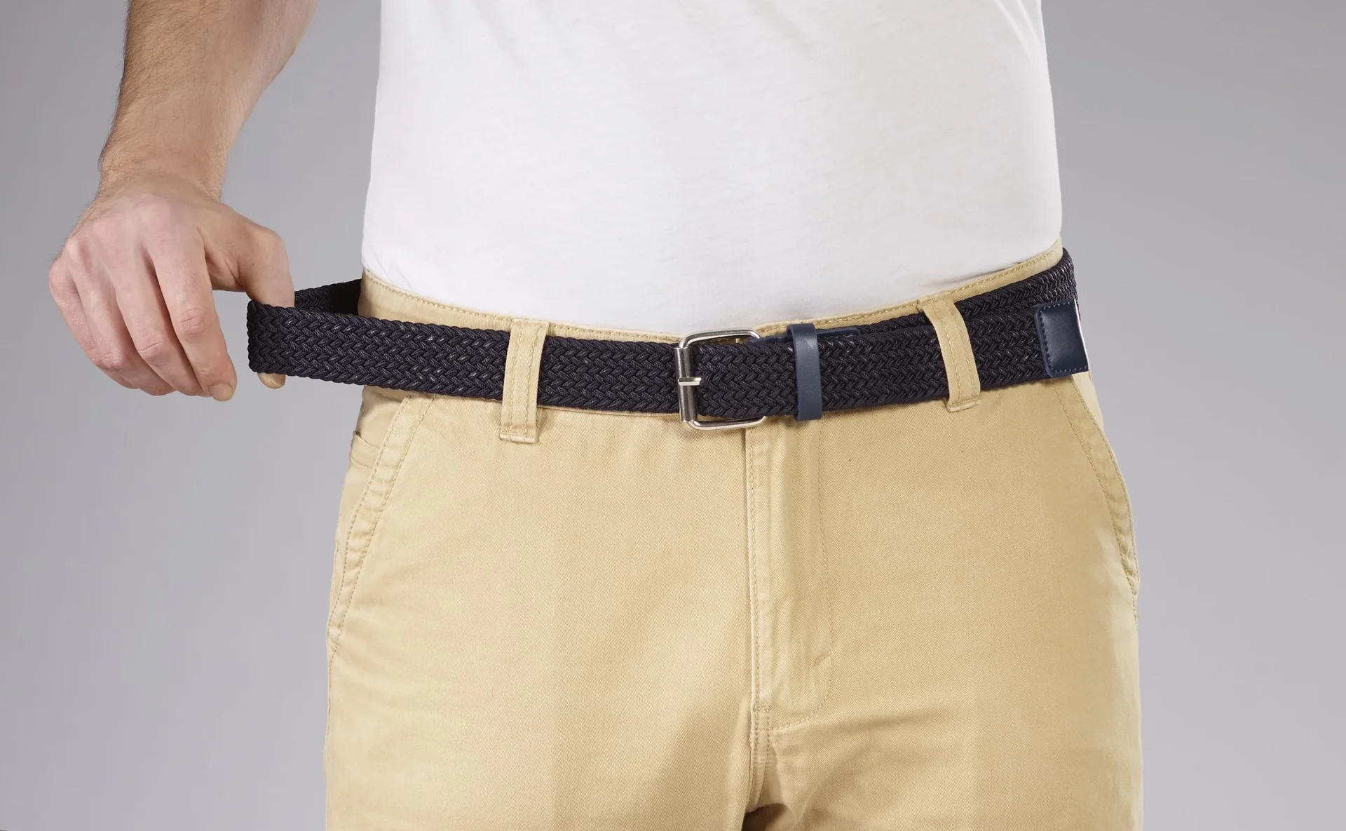 Stretch-Gürtel für Herren, superelastisch 3cm Breit, Farbe marine - 2