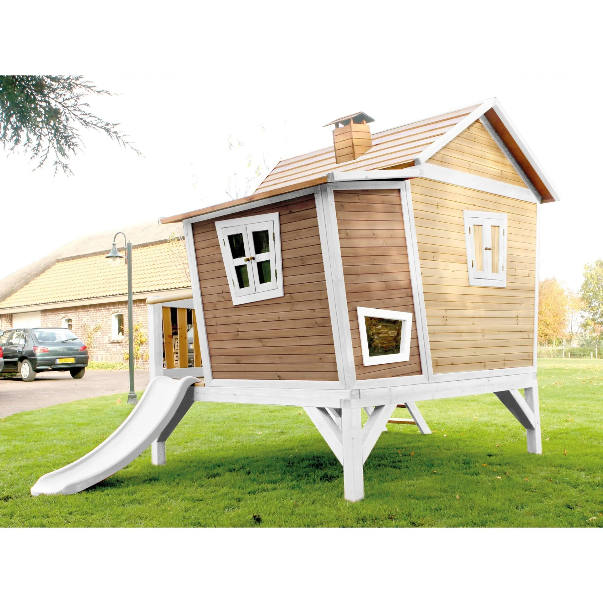 Emma Spielhaus Braun/Weiß - Weiße Rutsche - 3