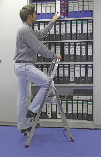 Stufen Stehleiter Alu, 3 Stufen Leiter - 1