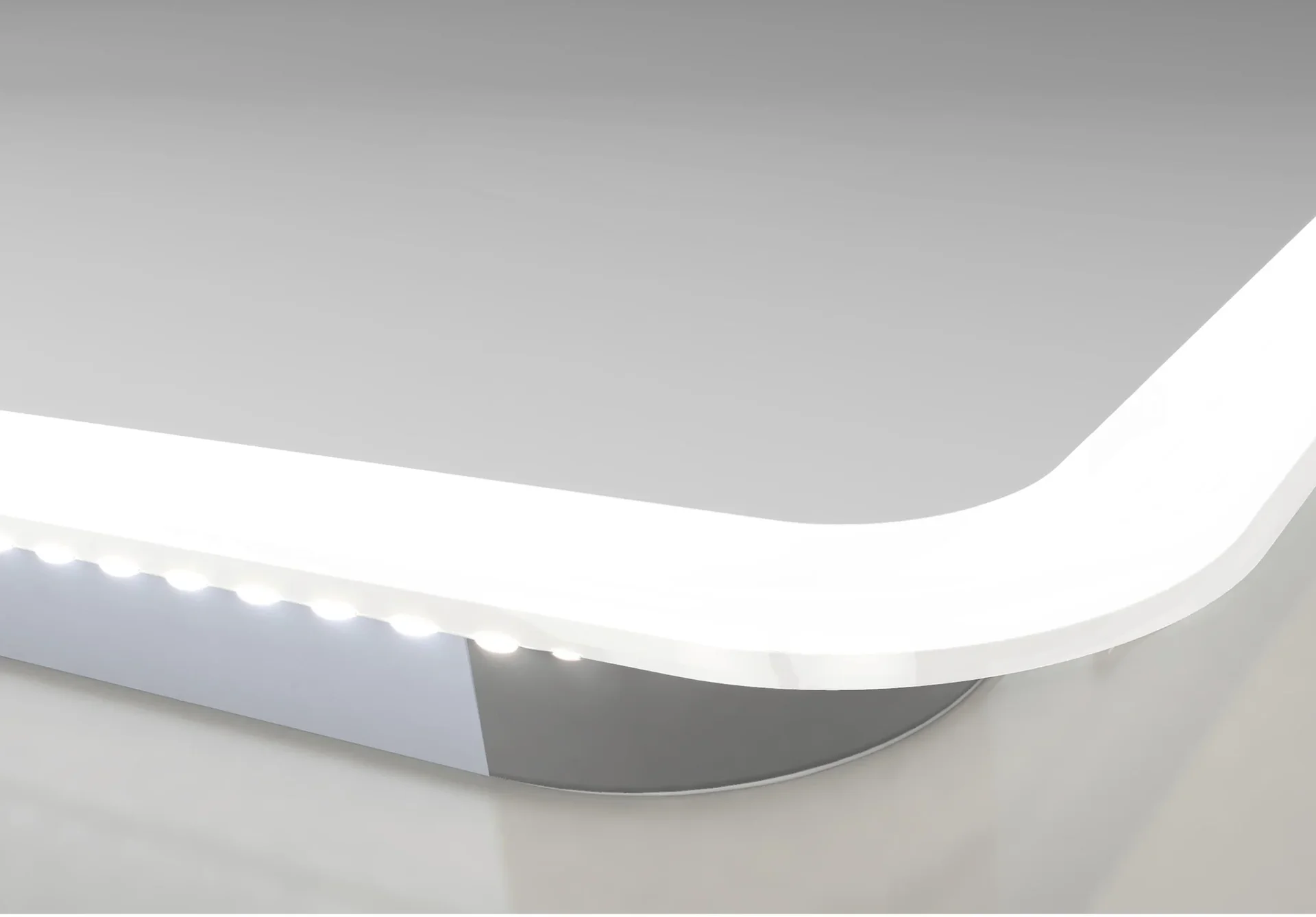 Badezimmerspiegel mit Beleuchtung, "Moon" - 160 x 70 cm - mit umlaufenden Raumlicht - Lichtfarbe neutralweiß - 3