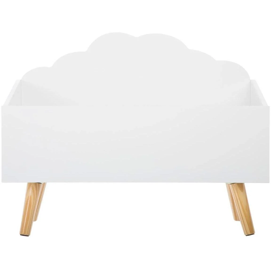 Spielzeugtruhe aus Holz - weiß - 58x28x45 cm - 0