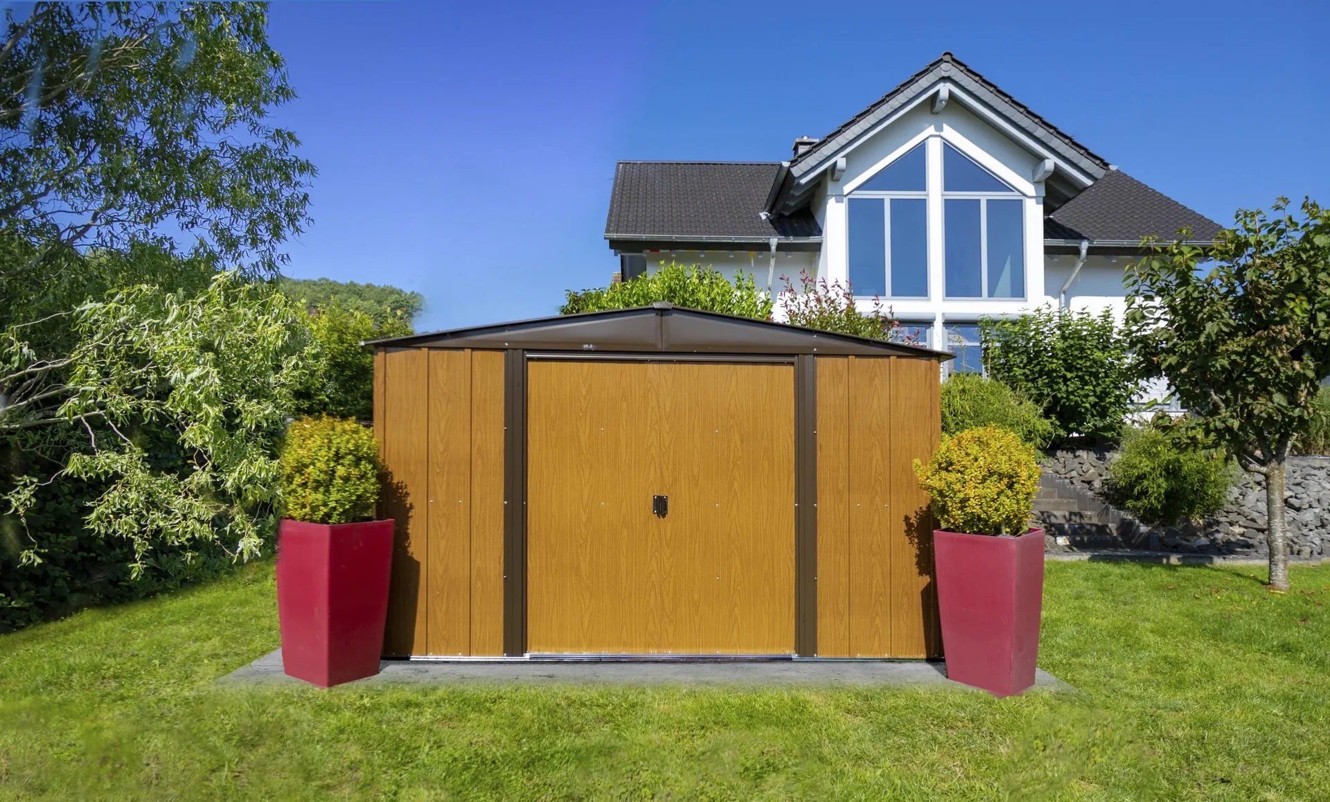 Metallgerätehaus Woodlake 10x12, 313 x 370 x 185 cm - 5