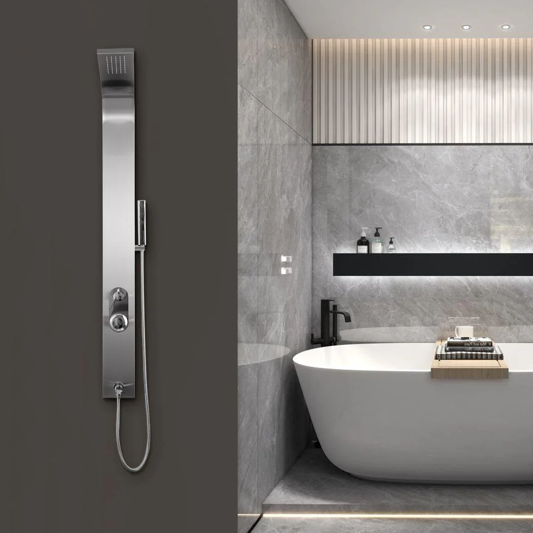 Duschpaneel Care Chrom 150x15 cm, Duschset mit 2 verschiedene Duschfunktionen - 6