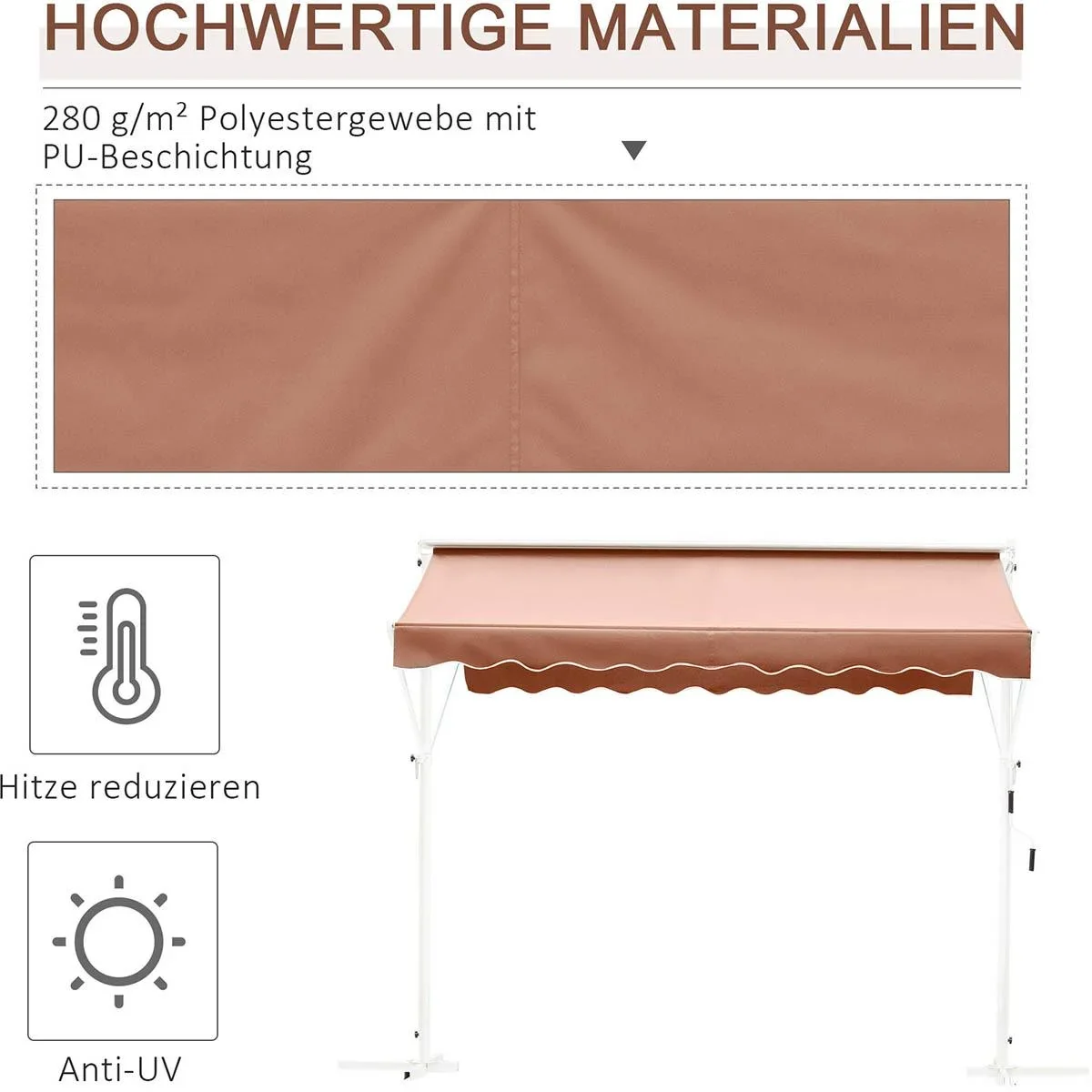 Hochbeet auf Rädern - mit Drainagelöchern - 50 x 50 x 33 cm - 2