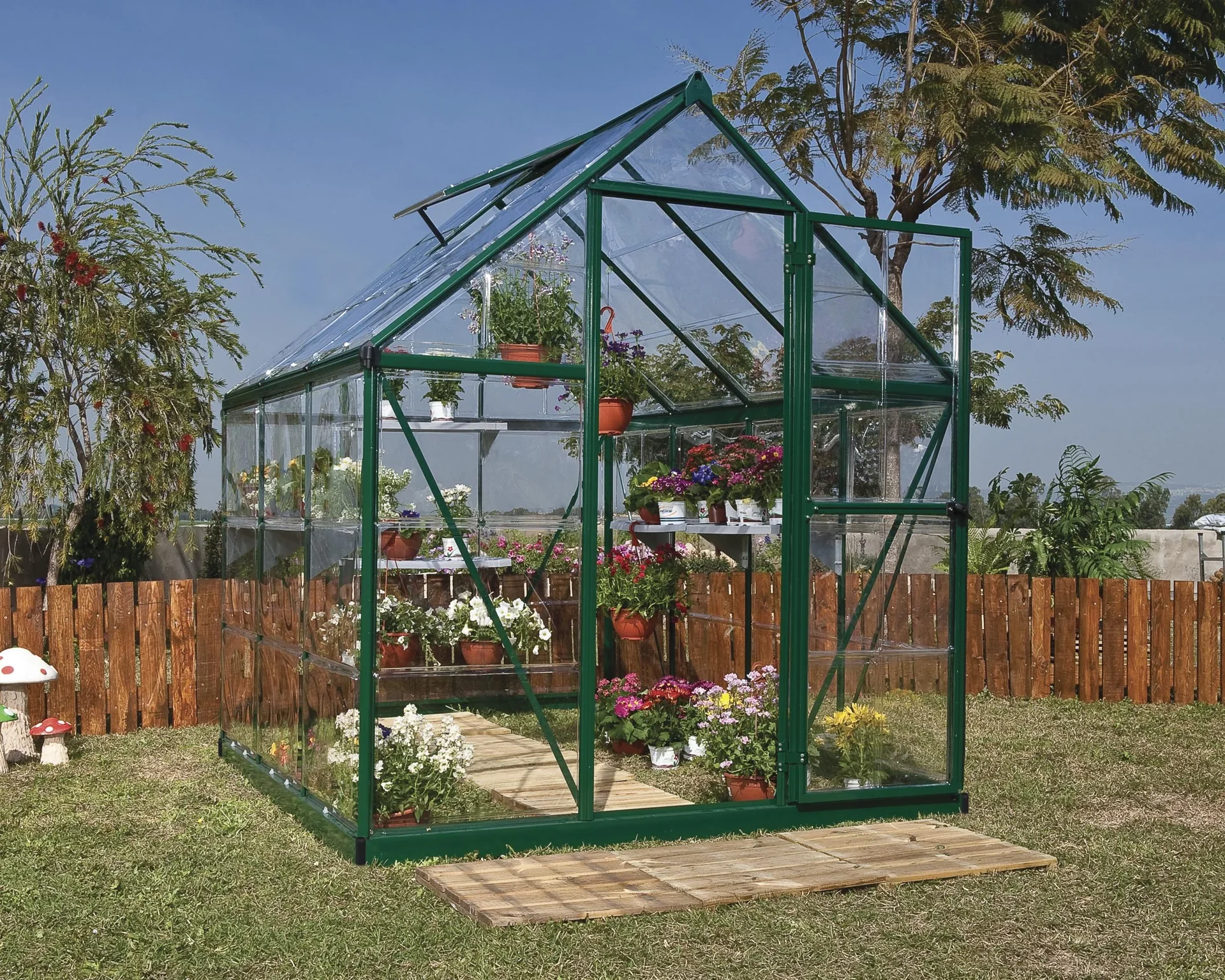 Gewächshaus "Harmony" - 6x6, grün - 5