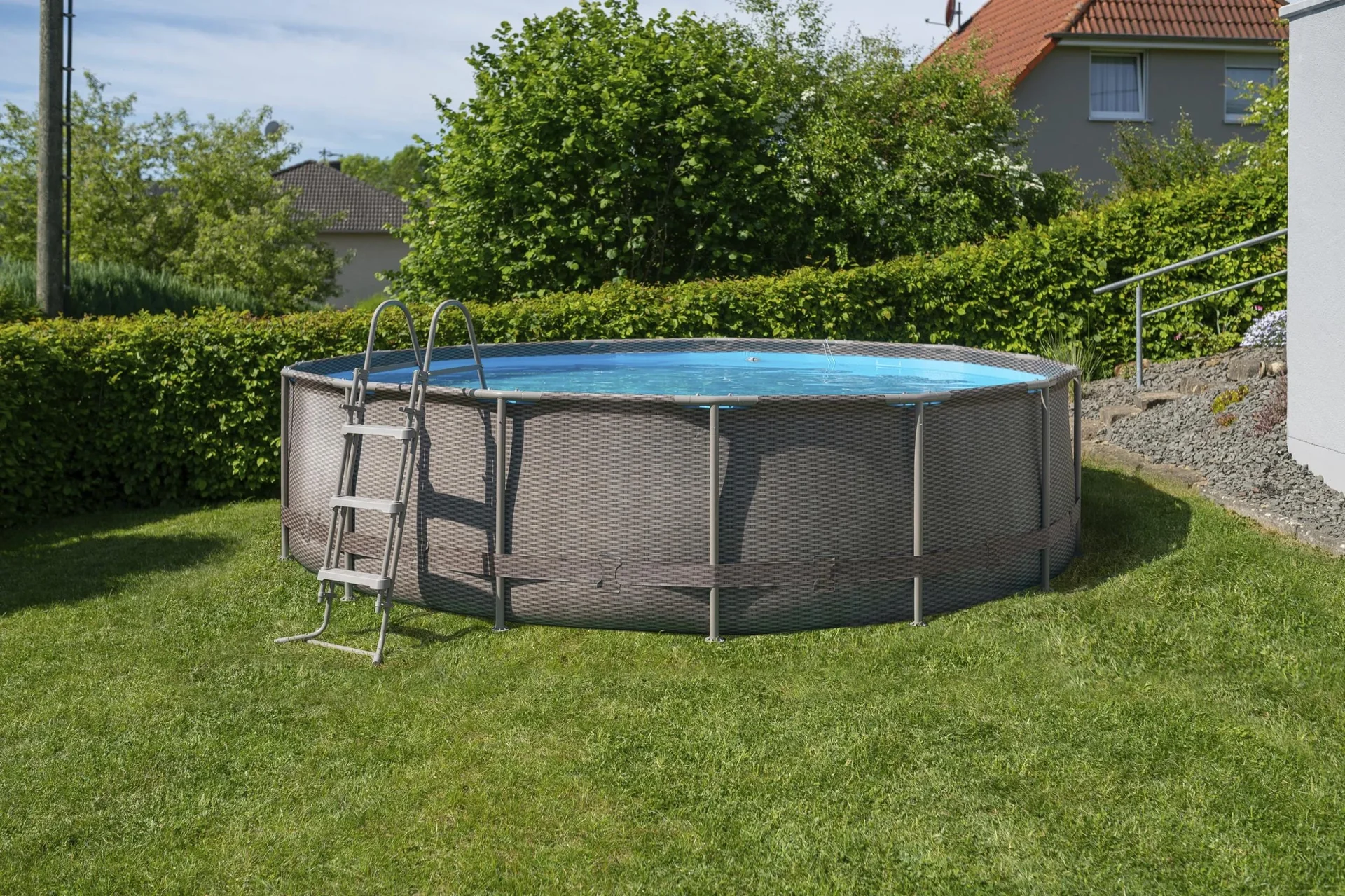 Active Frame Pool Ø457 x 106 cm rattan braun - 4