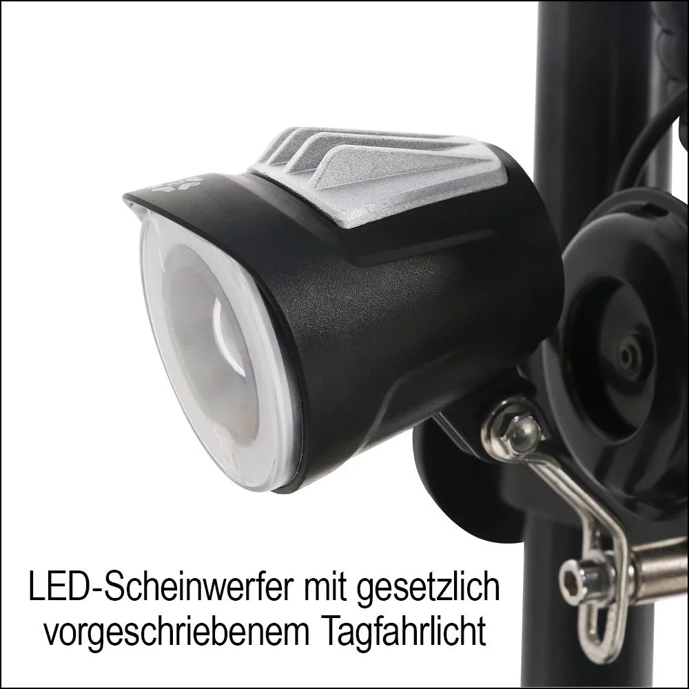 E-Roller "Revoluzzer" Safety 20 km/h inklusive Blinkanlage und Gepäck-Case schwarz - 3