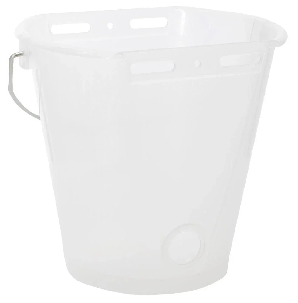 Kälber Tränkeeimer 8 l, weiß transparent - 0