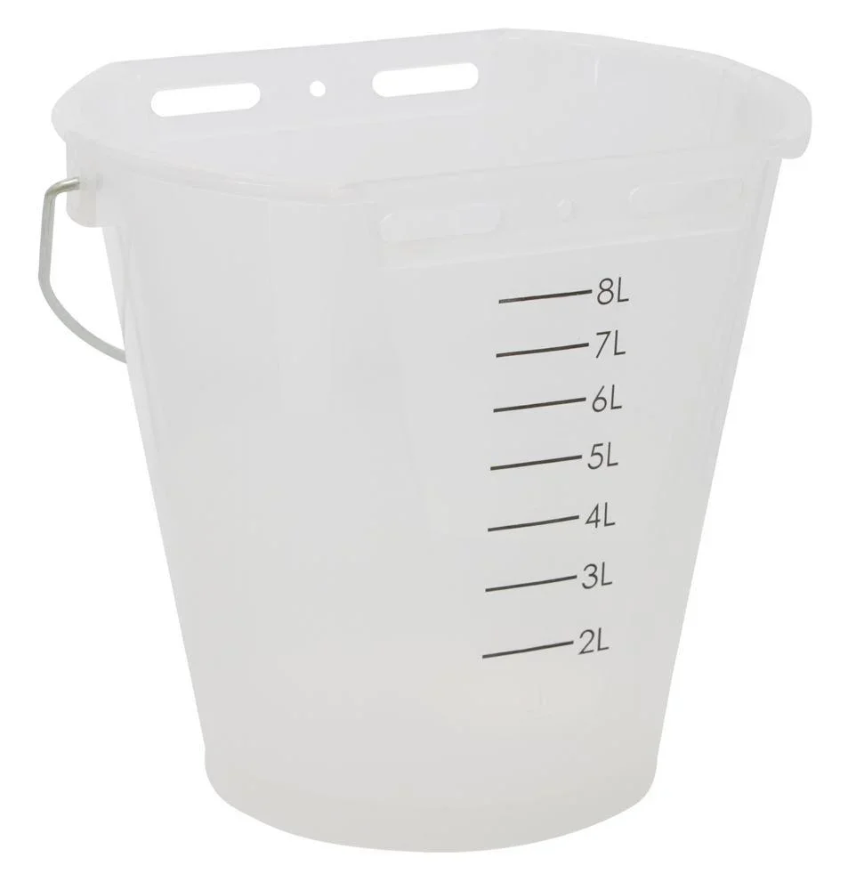 Kälber Tränkeeimer 8 l, weiß transparent - 2