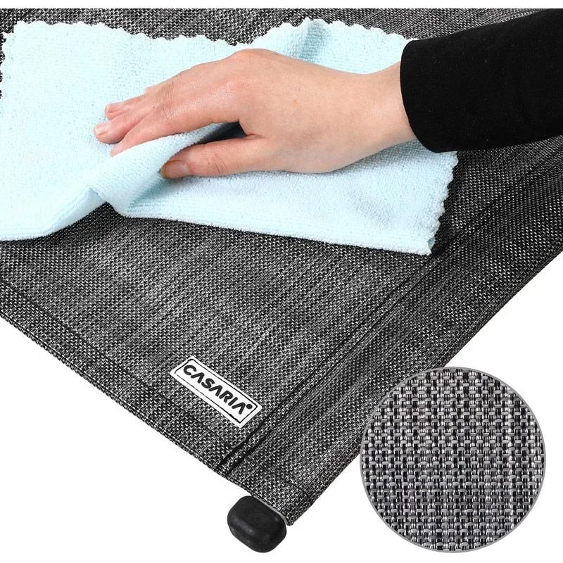 Klappbare Liege mit Schaukelfunktion - grau - 170x75x82 cm - 0