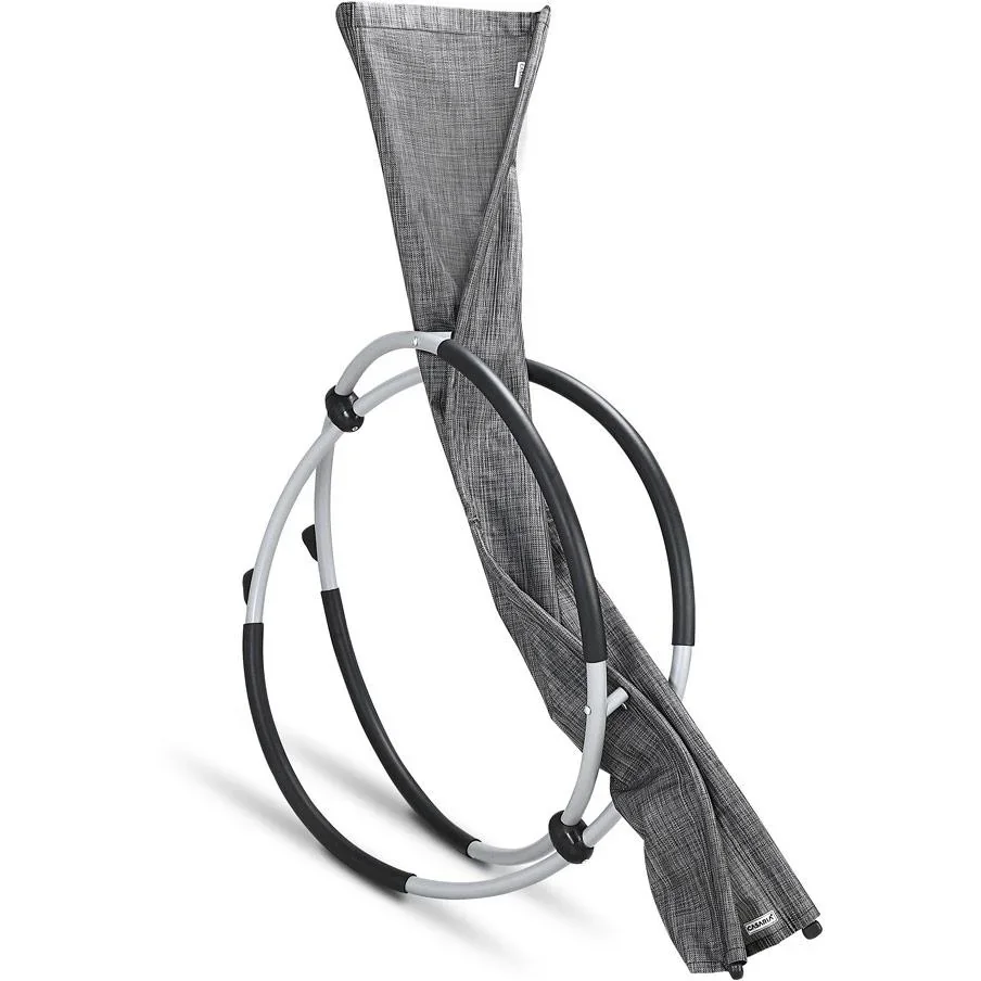 Klappbare Liege mit Schaukelfunktion - grau - 170x75x82 cm - 5