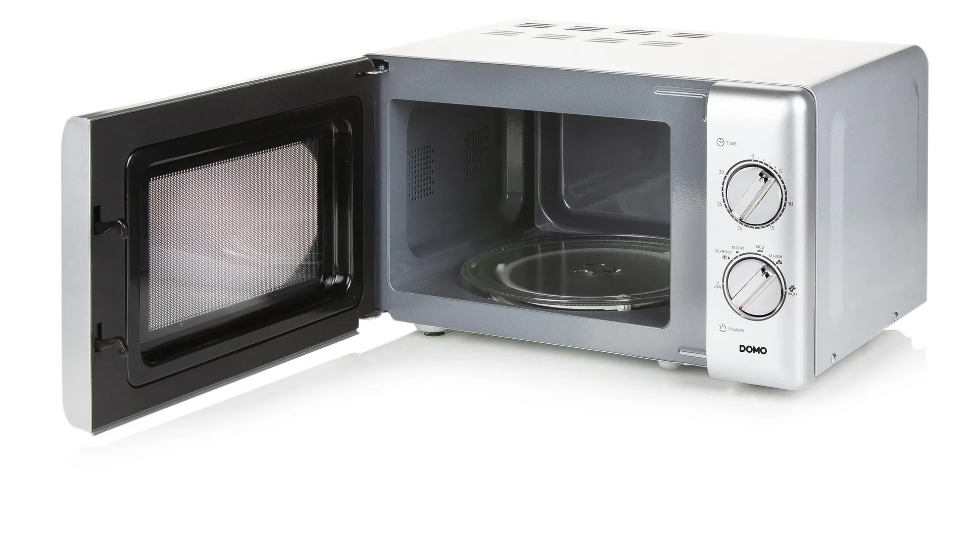 Mikrowelle "DO3020", mit Auftaufunktion und Timer, 20 Liter, 6 Leistungsstufen, Silberfarben, 700 Watt - 5