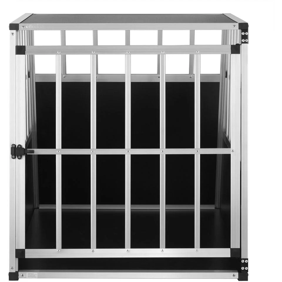 Hundetransportbox L 90x66x72cm Aluminium - 5