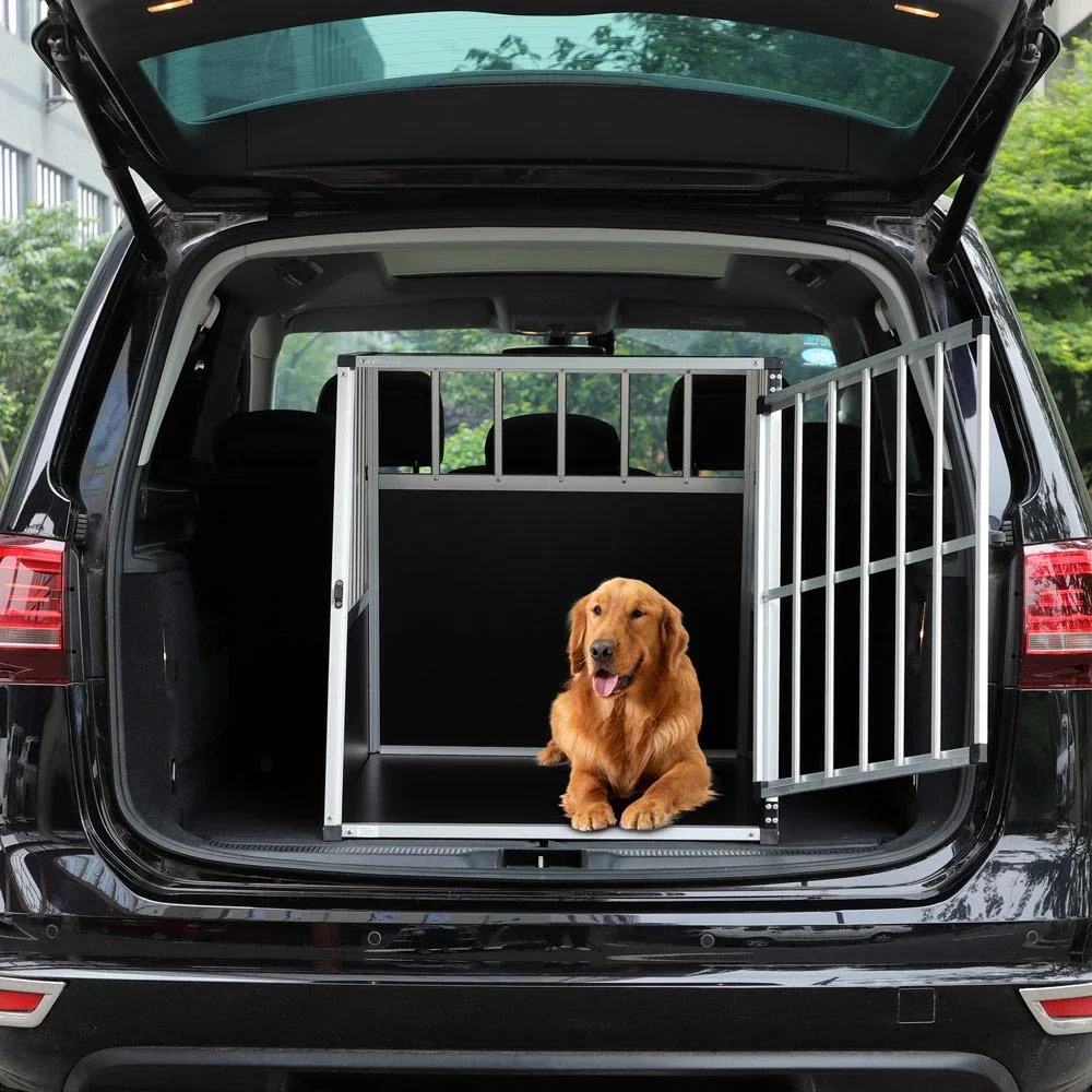 Hundetransportbox L 90x66x72cm Aluminium - 6