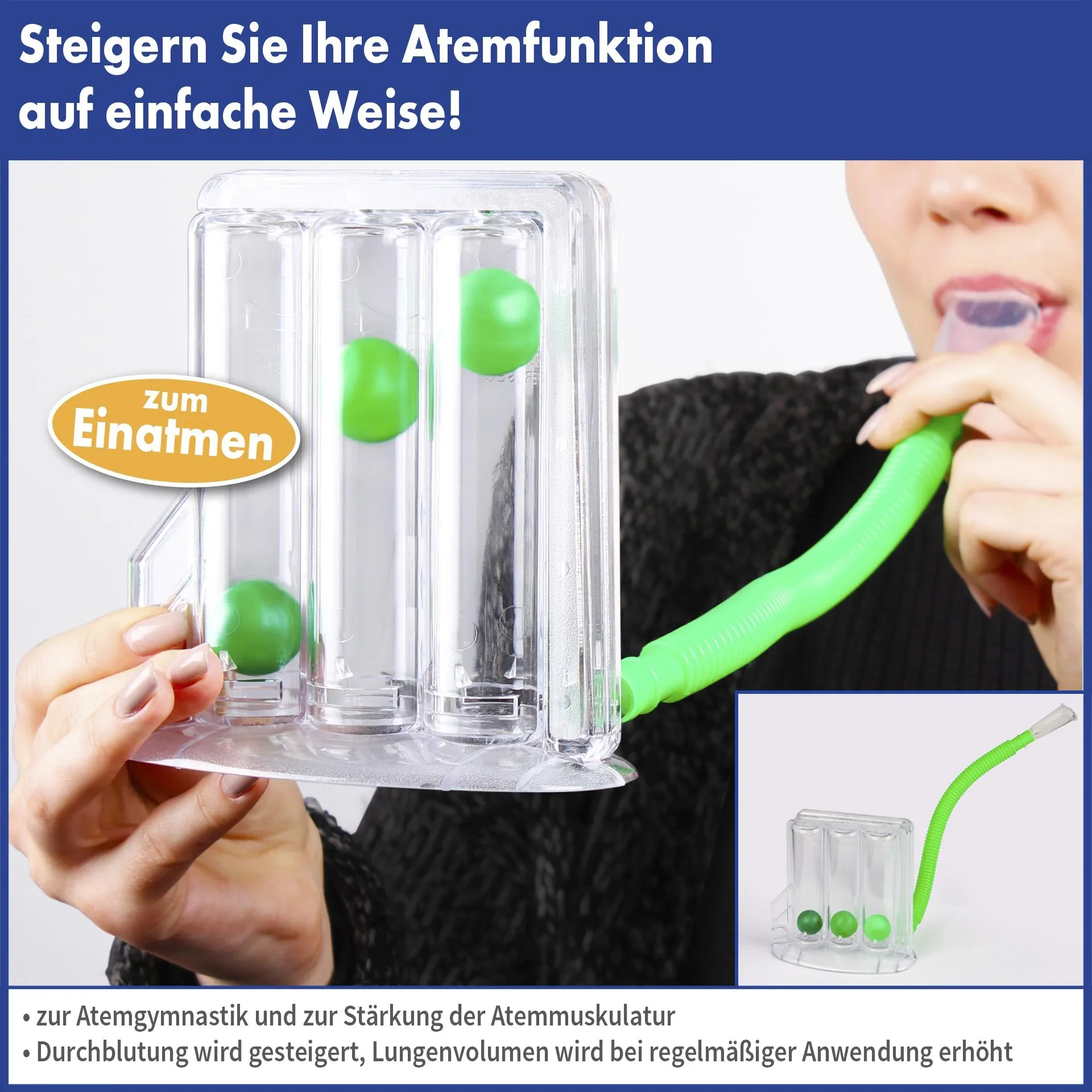 Lungentrainer mit 3-Kammersystem - 0