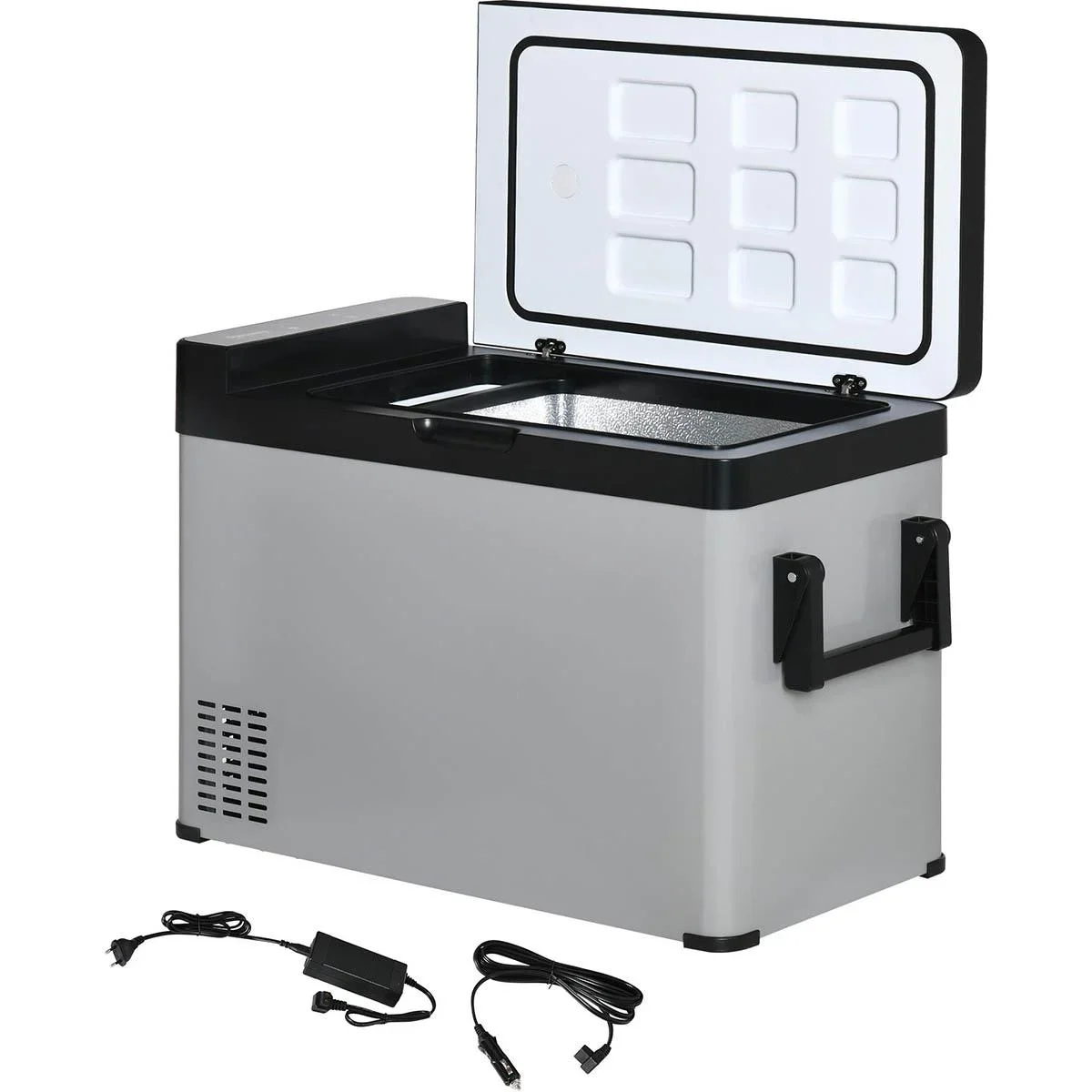 Kühlbox Electric - 50Liter - mit LCD-Display und 2 Betriebsarten - 110-240V - Grau/Schwarz - 2