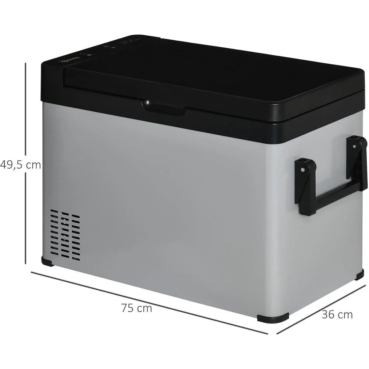 Kühlbox Electric - 50Liter - mit LCD-Display und 2 Betriebsarten - 110-240V - Grau/Schwarz - 3