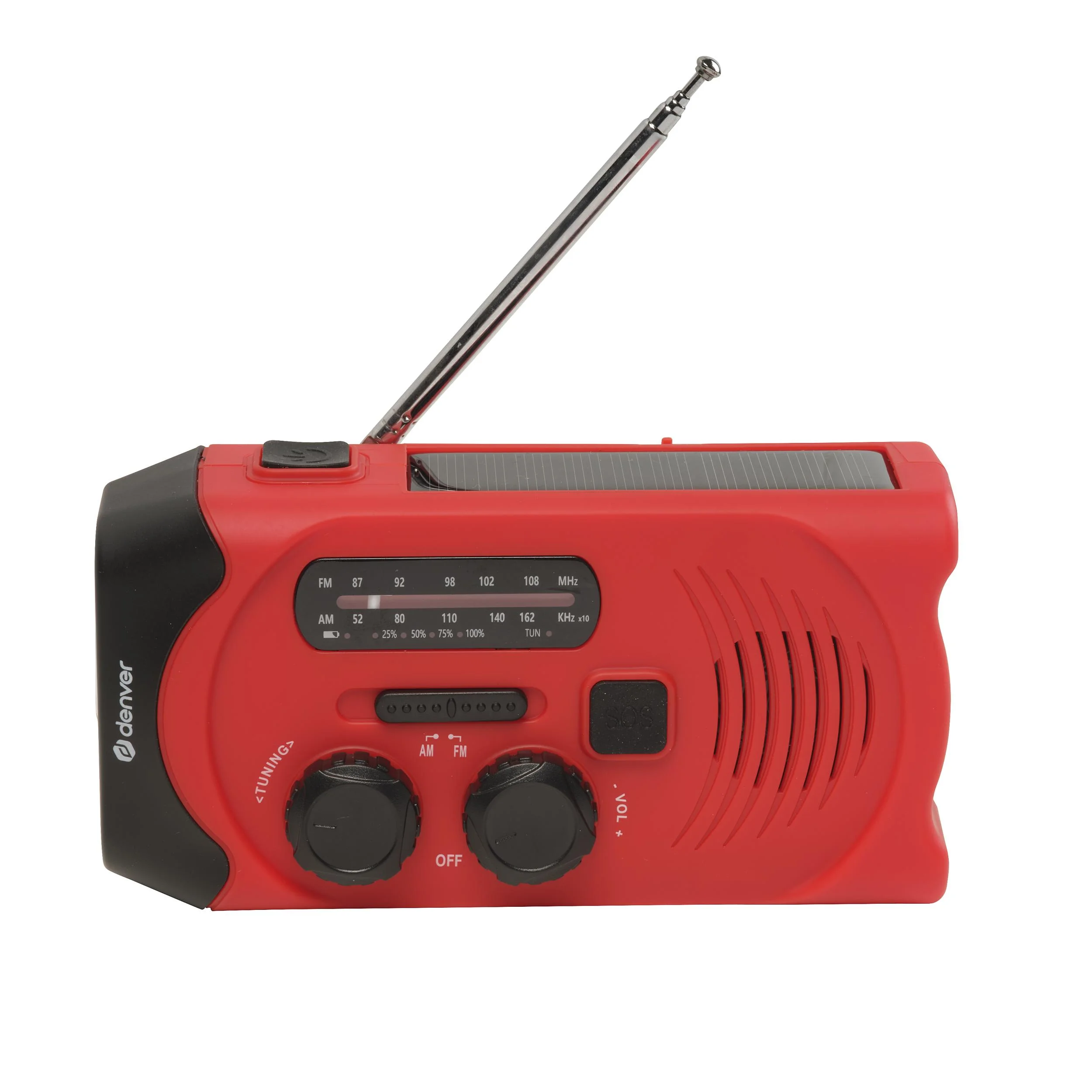Tragbares Solar Kurbel Radio mit Taschenlicht, Akku- und Batteriebetrieb - 7