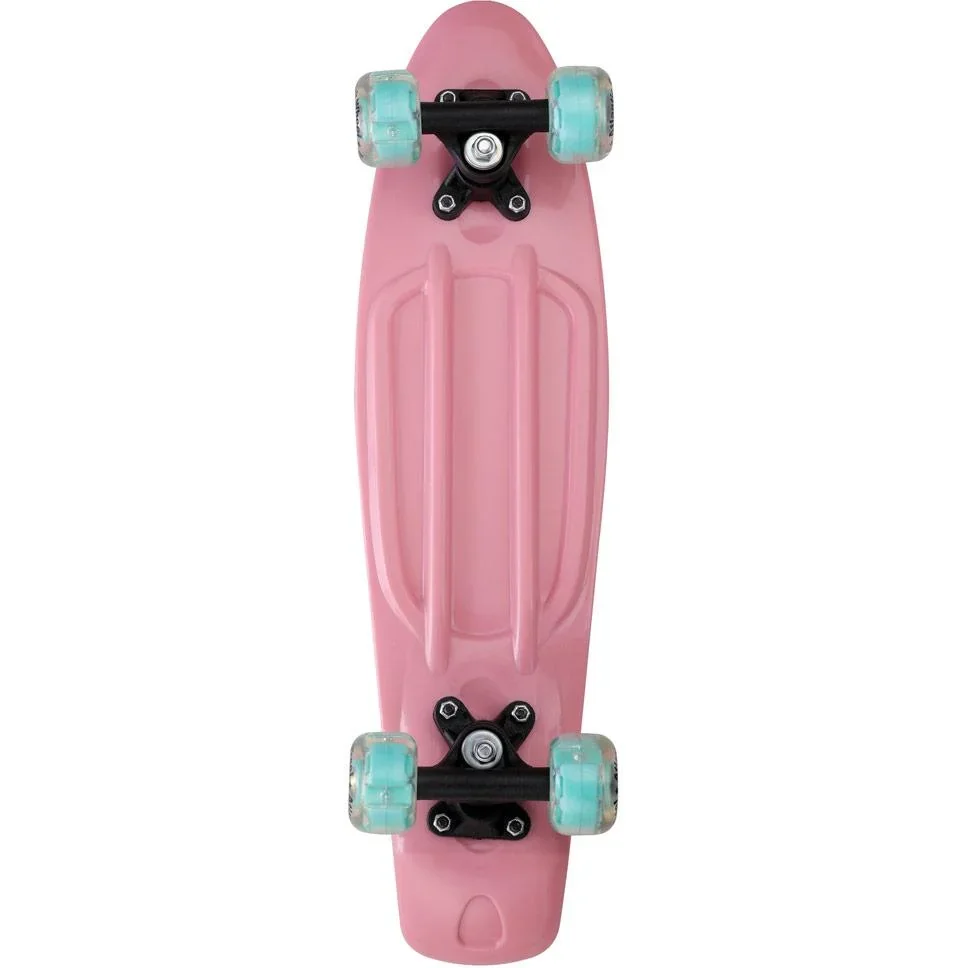 Skateboard mit LED-Beleuchtung - Pink & Mint - 57 cm - 4