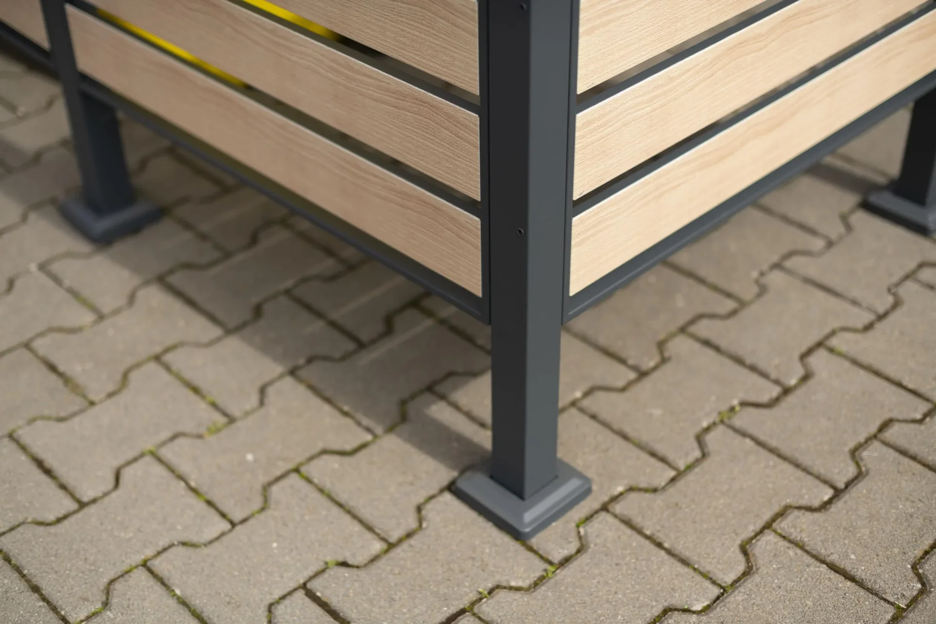 Mülltonnenverkleidung Planum 5er Box, 120 cm, holzoptik - 7