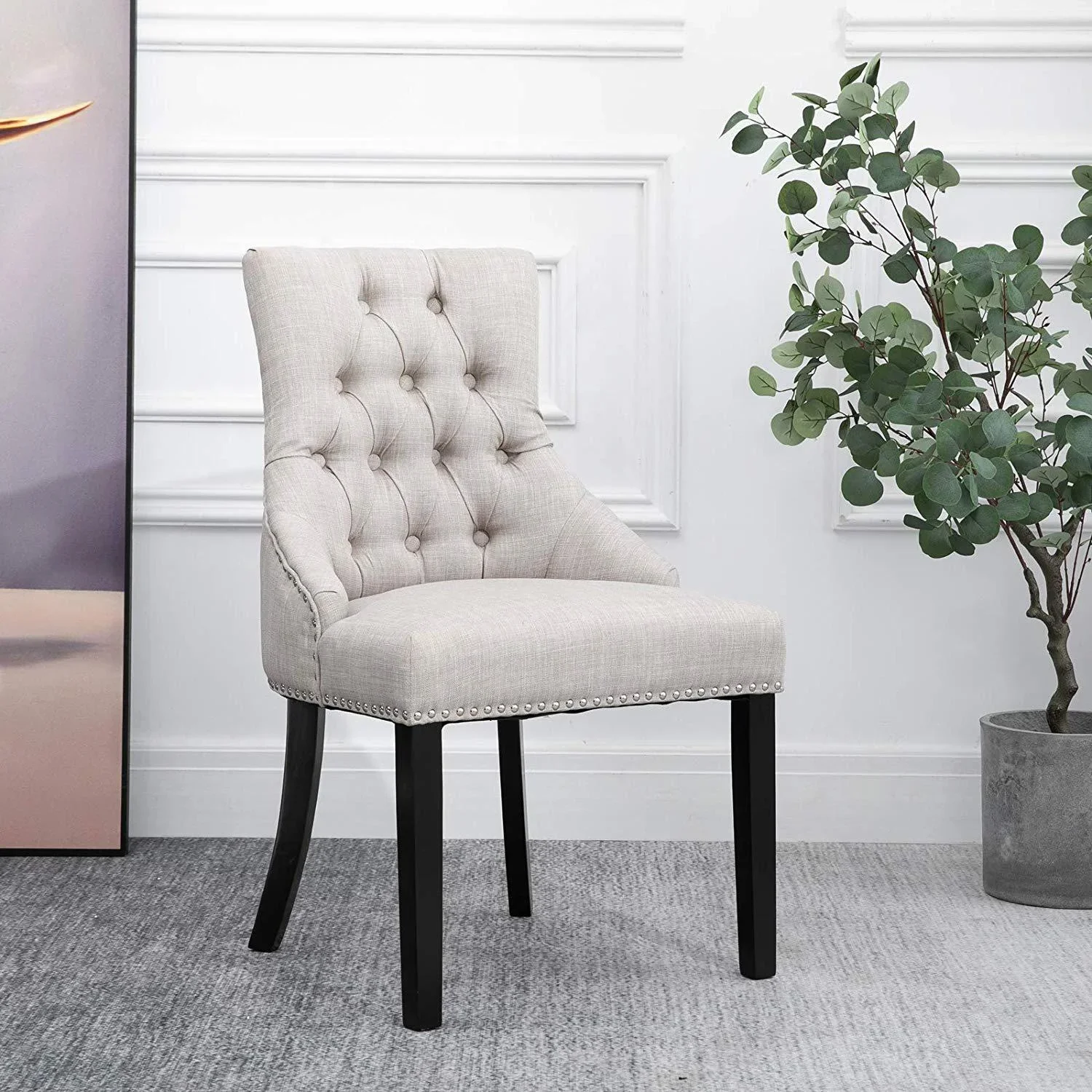 Esszimmerstuhl mit Rückenring - 0