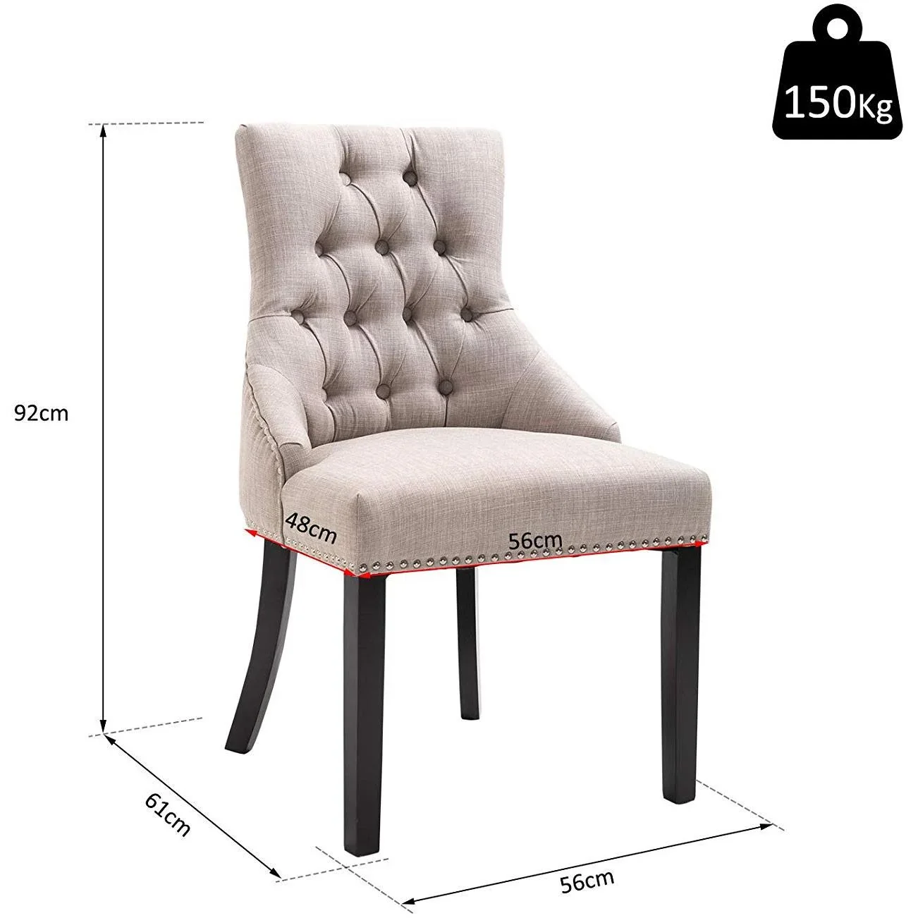 Esszimmerstuhl mit Rückenring - 4
