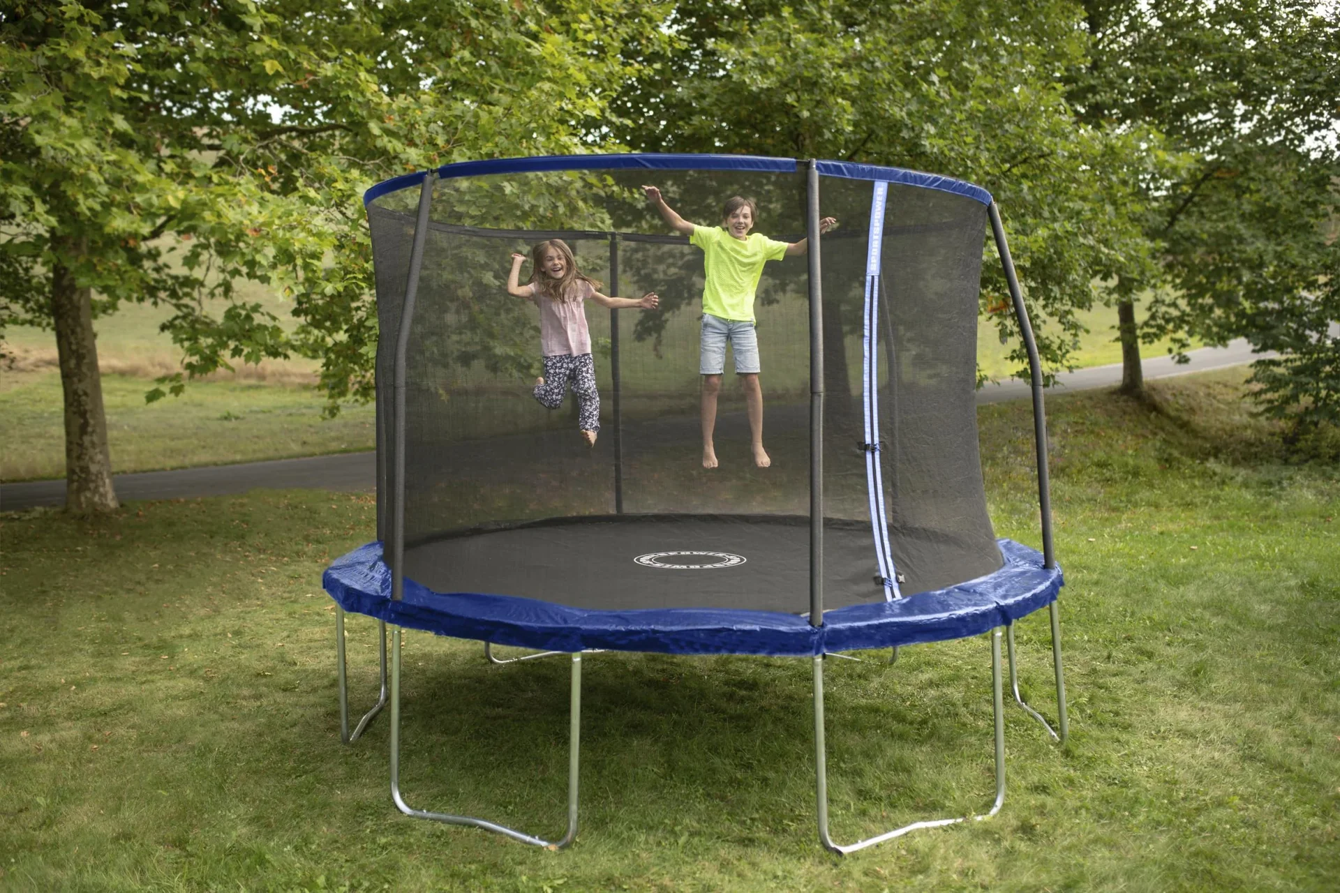 Trampolin Ø305 cm blau - 5