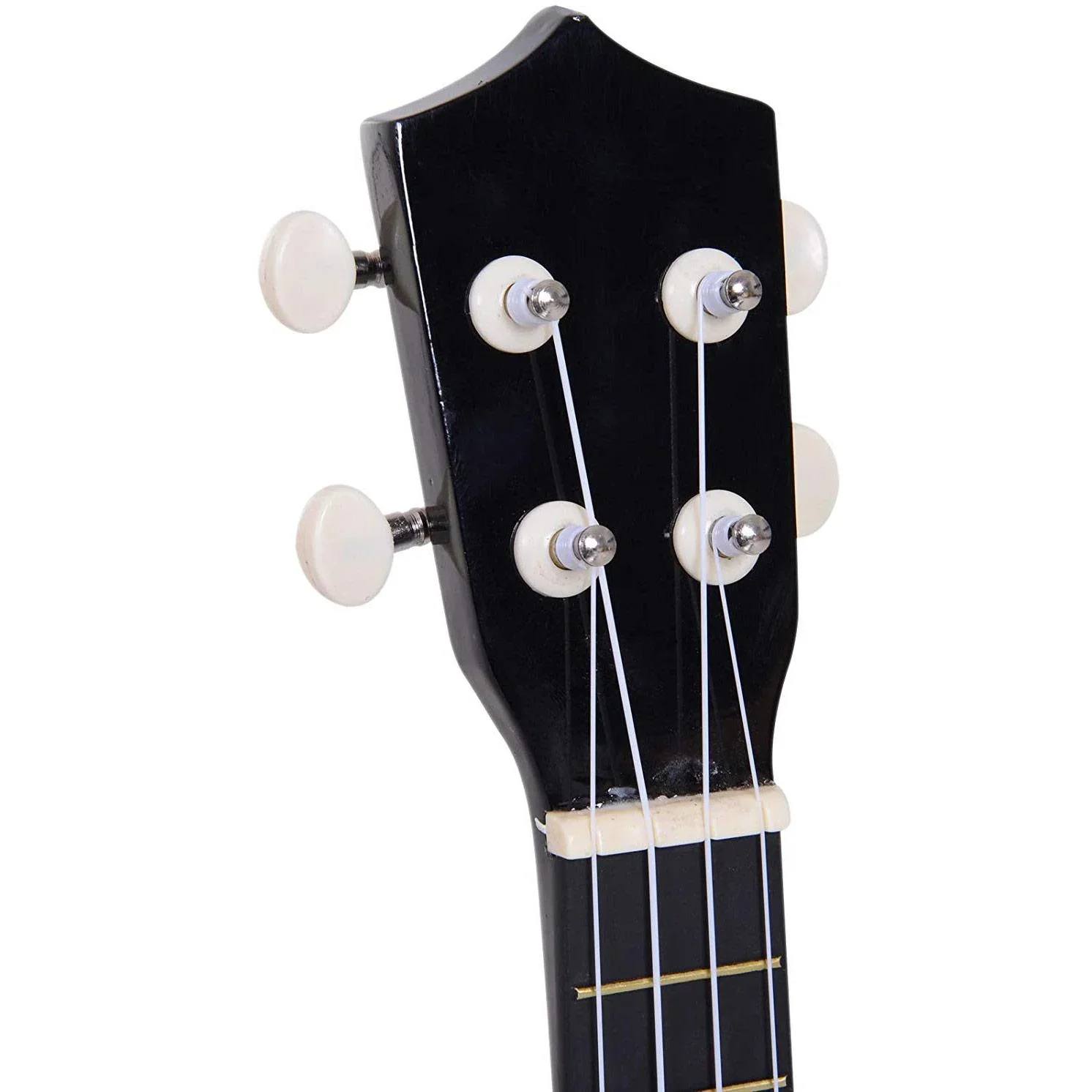 Ukulele Saiteninstrument Anfänger Nylonsaiten Birkenholz Schwarz 53 x 17,5 x 6,2 cm - 1
