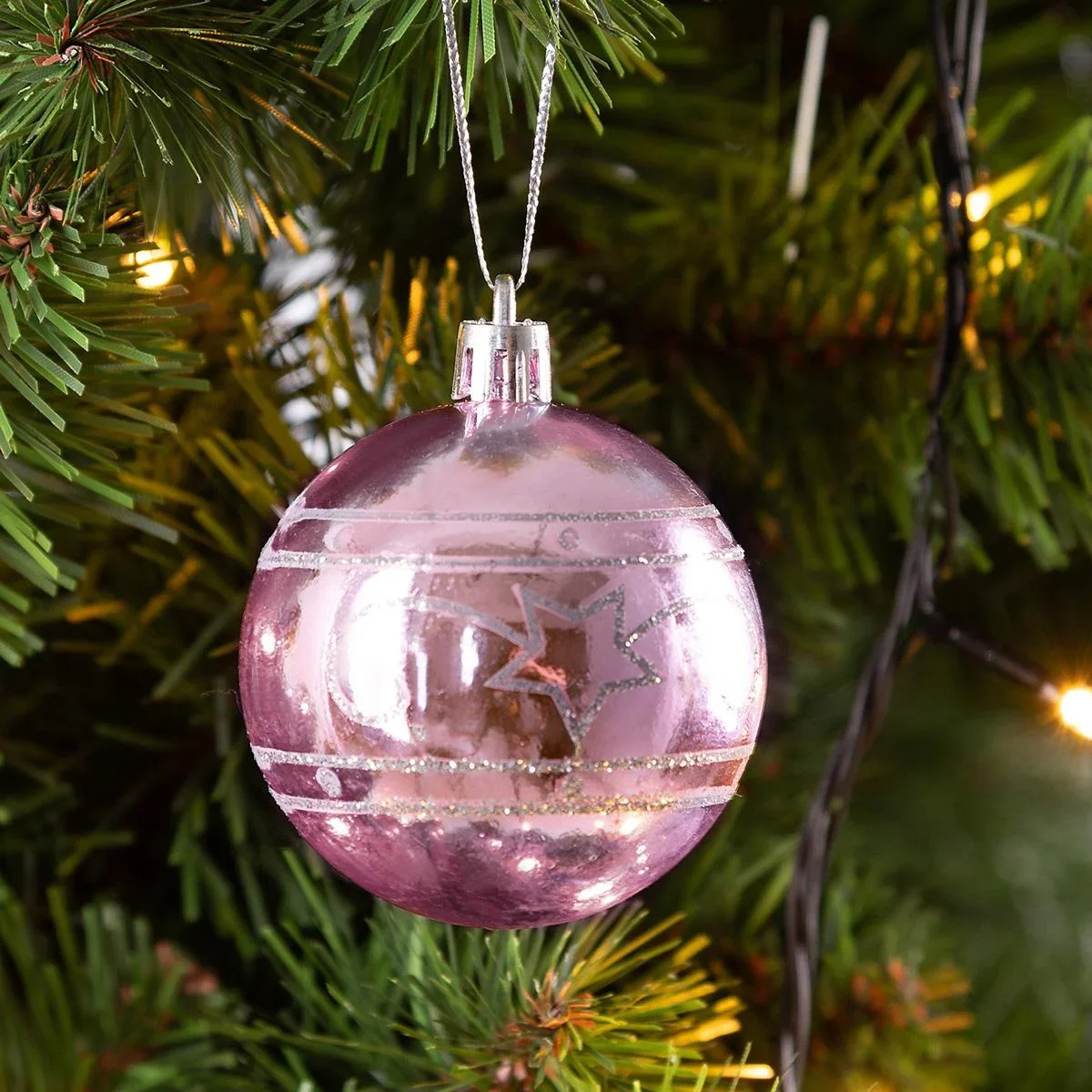 Kugeln 24 Stück Rosa - Durchmesser 6cm - 2