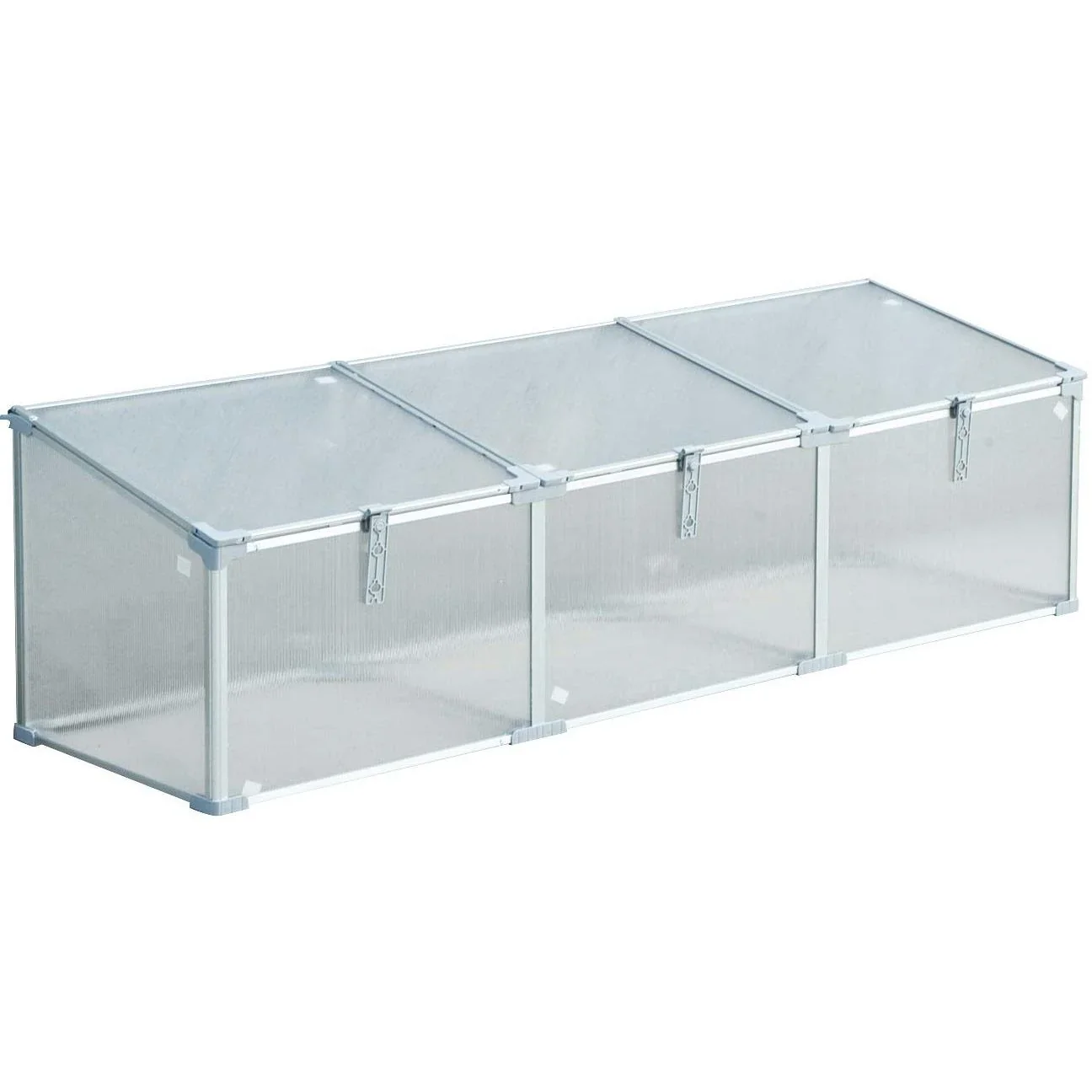 Frühbeetkasten mit 3 separaten Deckeln - 6