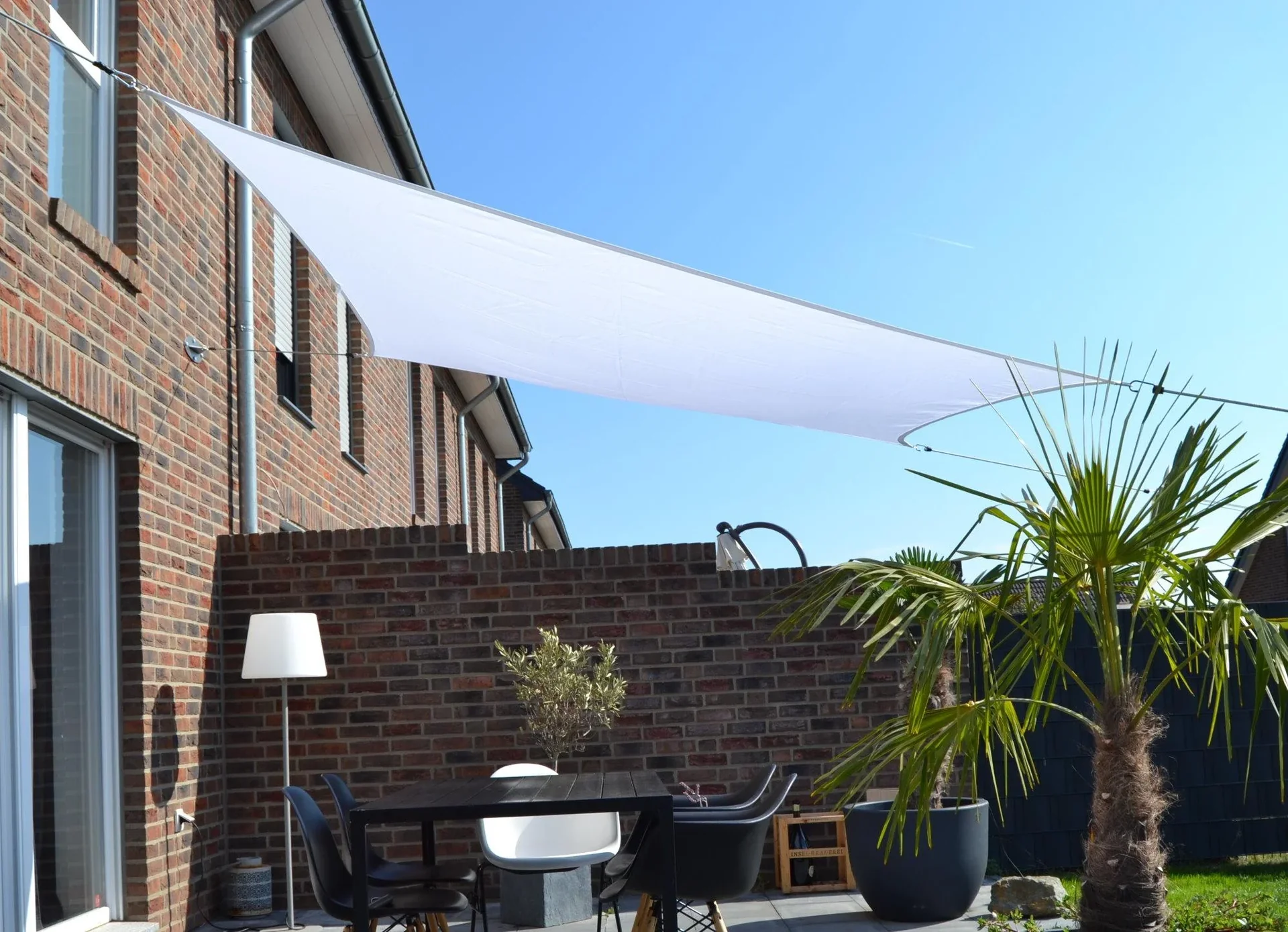 Viereck-Sonnensegel wasserabweisend weiss 250 x 300cm - 0