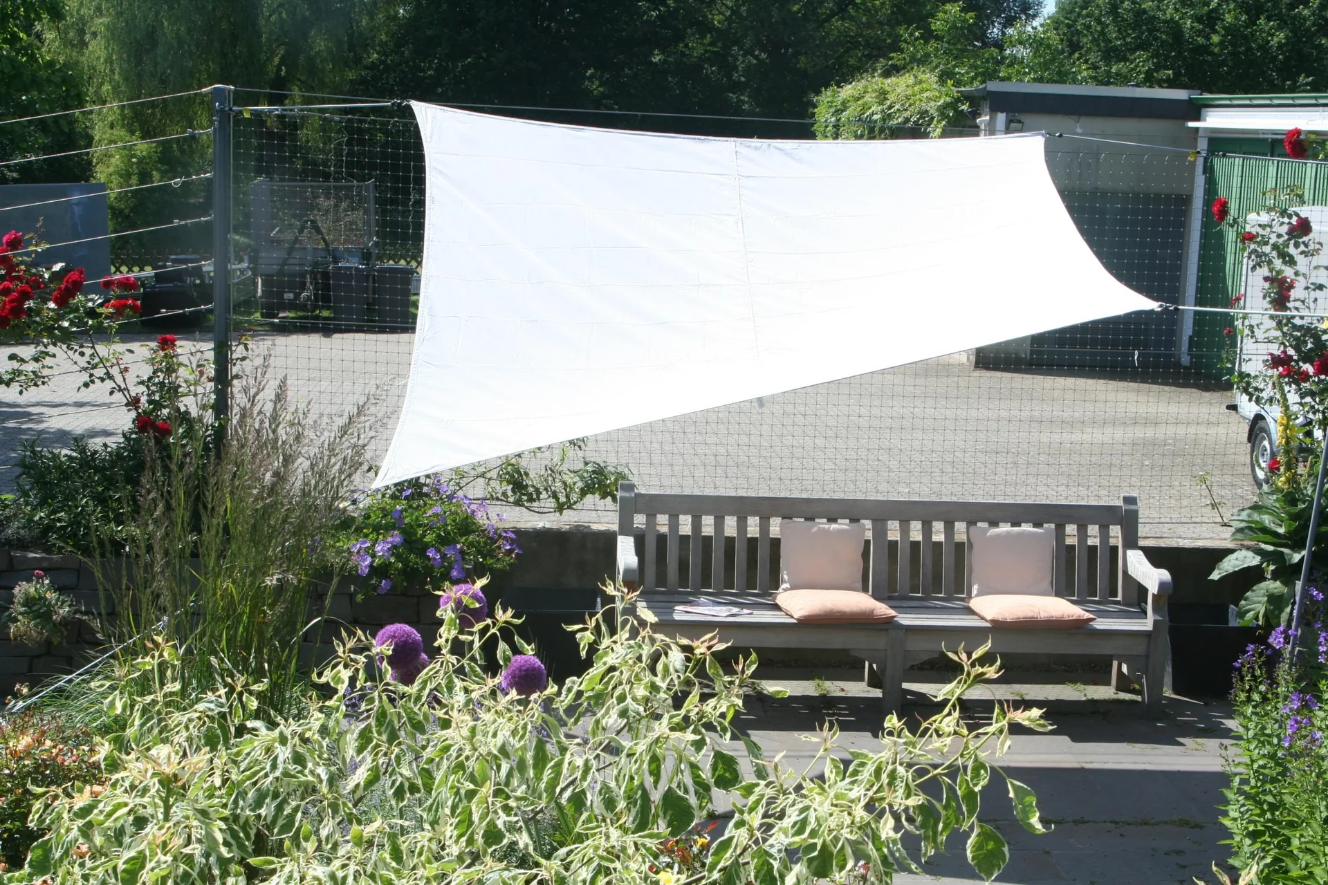 Viereck-Sonnensegel wasserabweisend weiss 250 x 300cm - 2