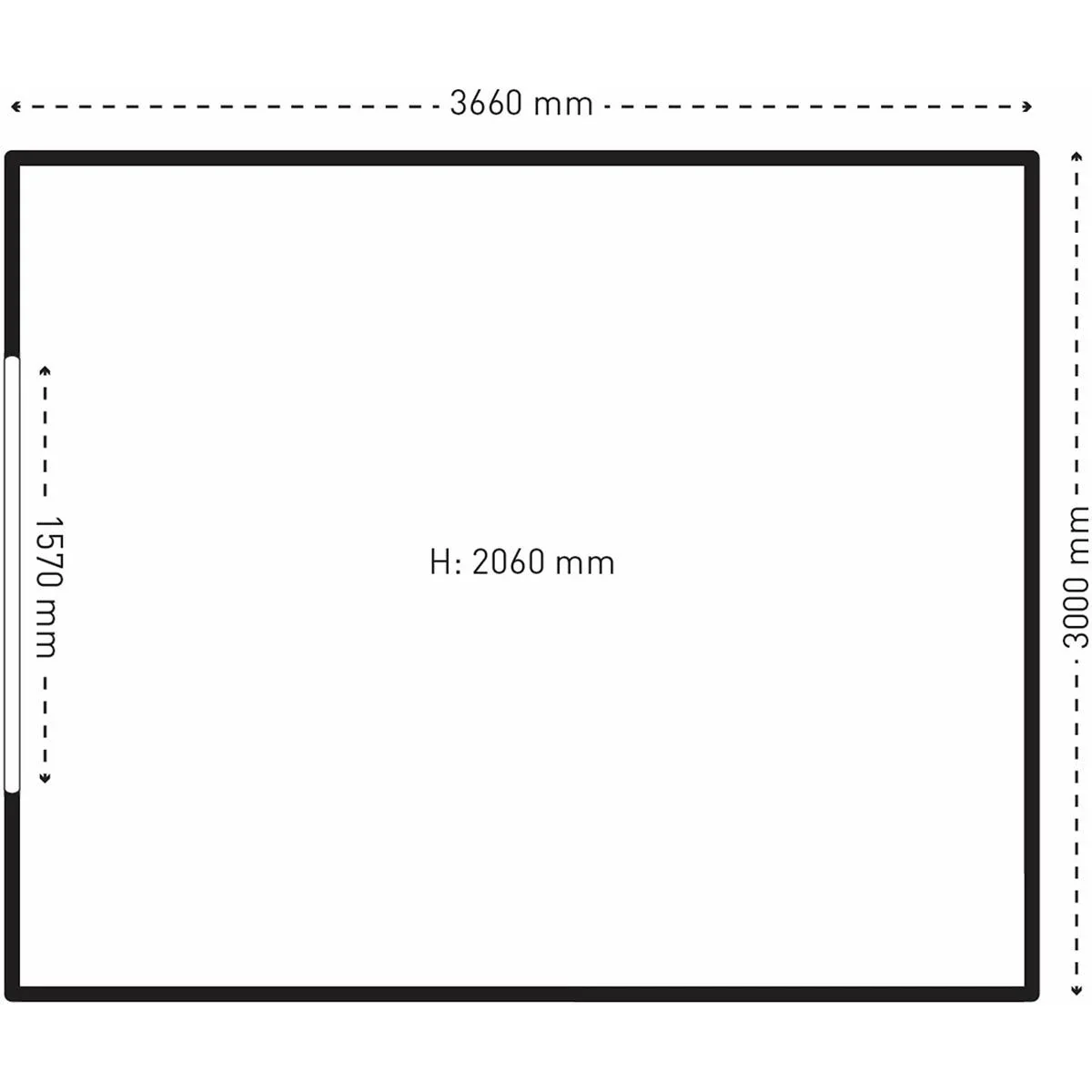 Absco Regent WG30372RK Metallschuppen - 300x366x206 cm - 2