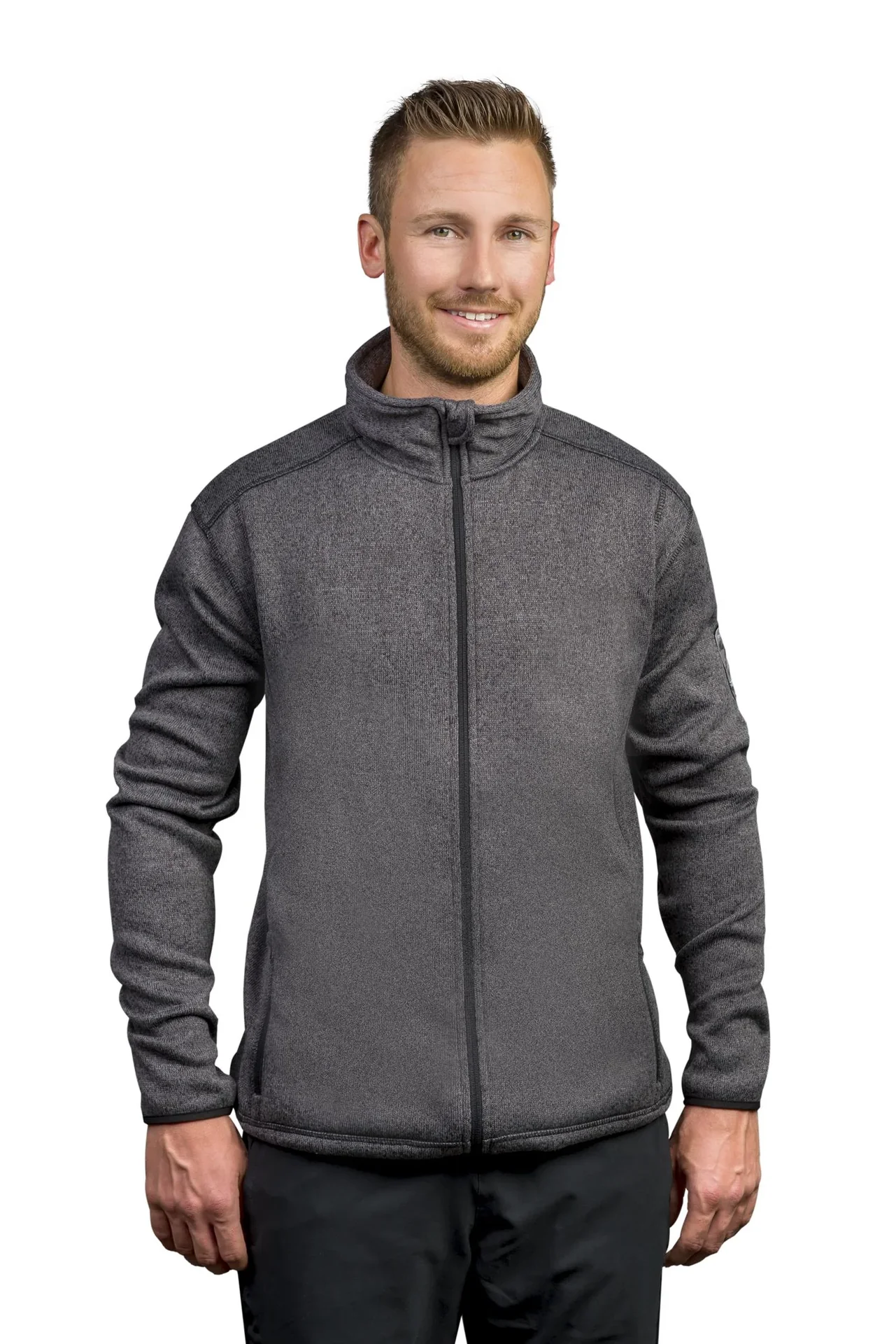 Strickjacke, Farbe hellgrau-melange, Gr.M - 1