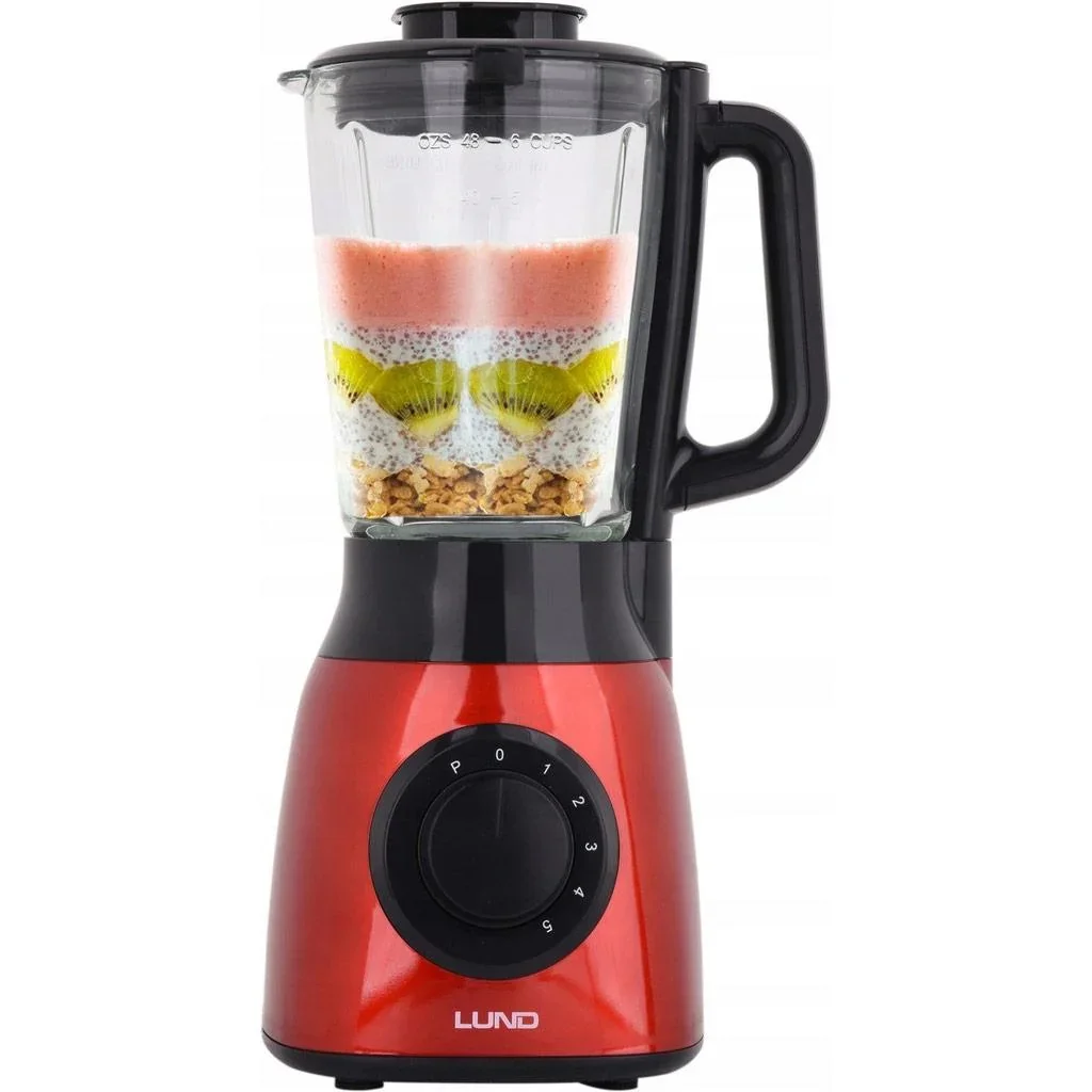 Leistungsstarker Mixer rot - 600W - 5 Geschwindigkeiten - 1,5L - 1