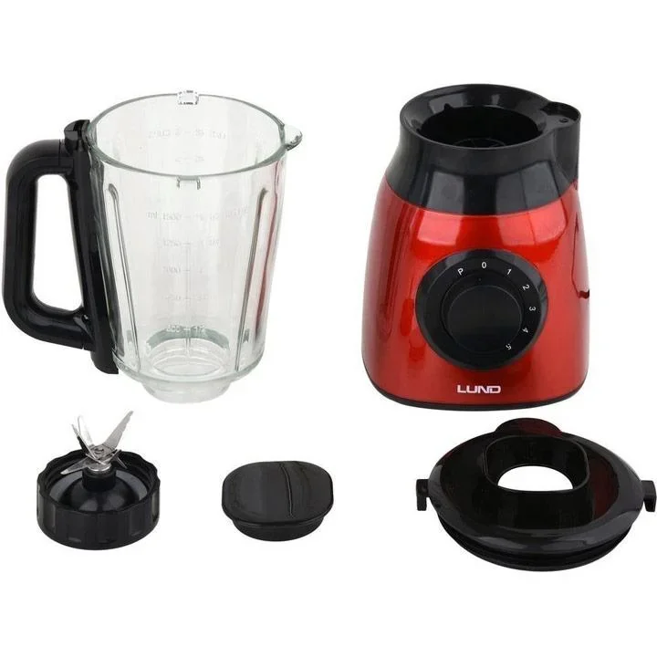 Leistungsstarker Mixer rot - 600W - 5 Geschwindigkeiten - 1,5L - 3