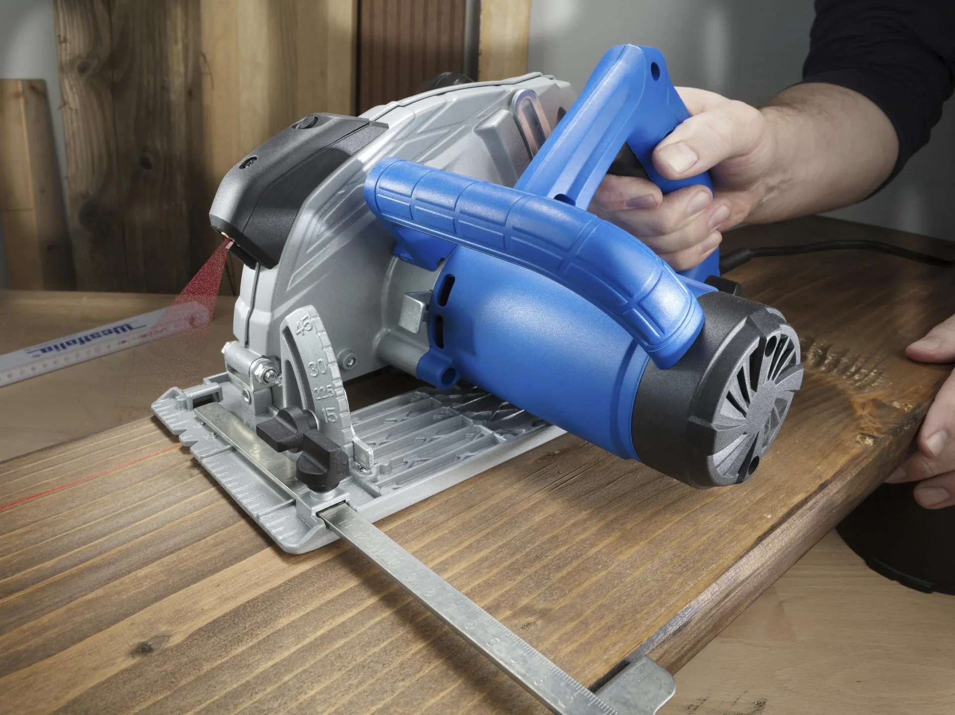 Handkreissäge 1400 Watt mit Laser - 1