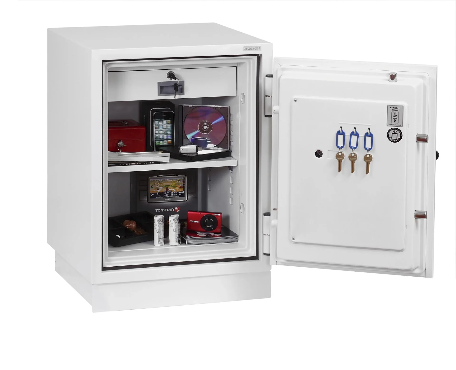 Dokumenten-Feuerschutztresor Fire Fighter II, Außenmaße 720 x 500 x 500 mm, mit Fingerabdruckschloss - 5