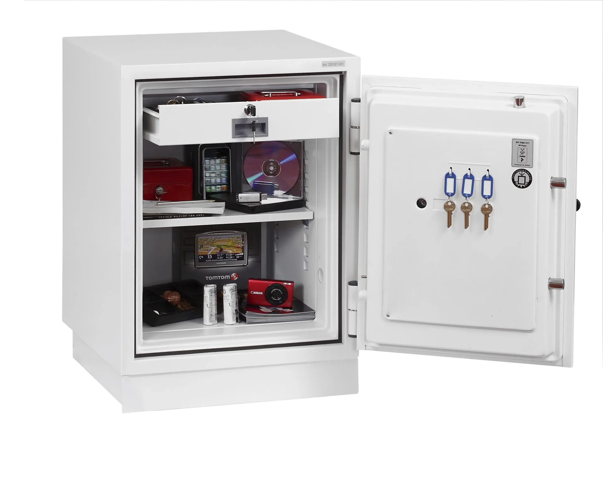 Dokumenten-Feuerschutztresor Fire Fighter II, Außenmaße 720 x 500 x 500 mm, mit Fingerabdruckschloss - 10