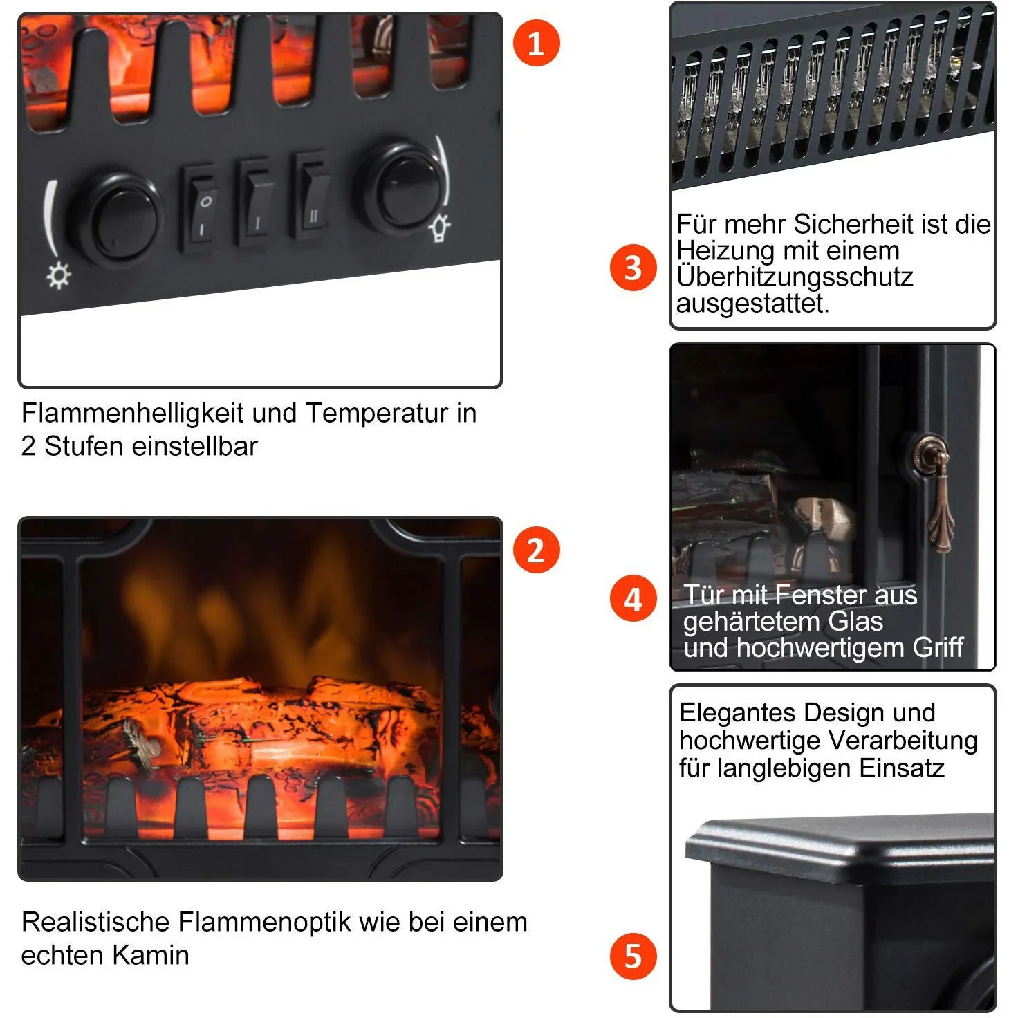 Elektrokamin mit Flammeneffekt - 3