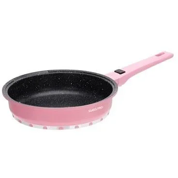 Kochgeschirr aus Aluminiumguss -14 Teile, einschließlich Deckel und Griffe - Rosa - 2