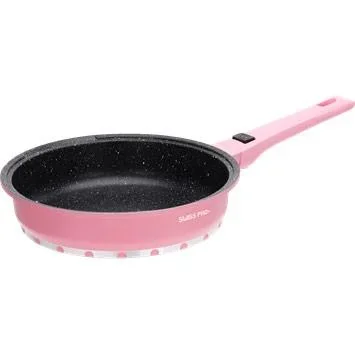 Kochgeschirr aus Aluminiumguss -14 Teile, einschließlich Deckel und Griffe - Rosa - 3