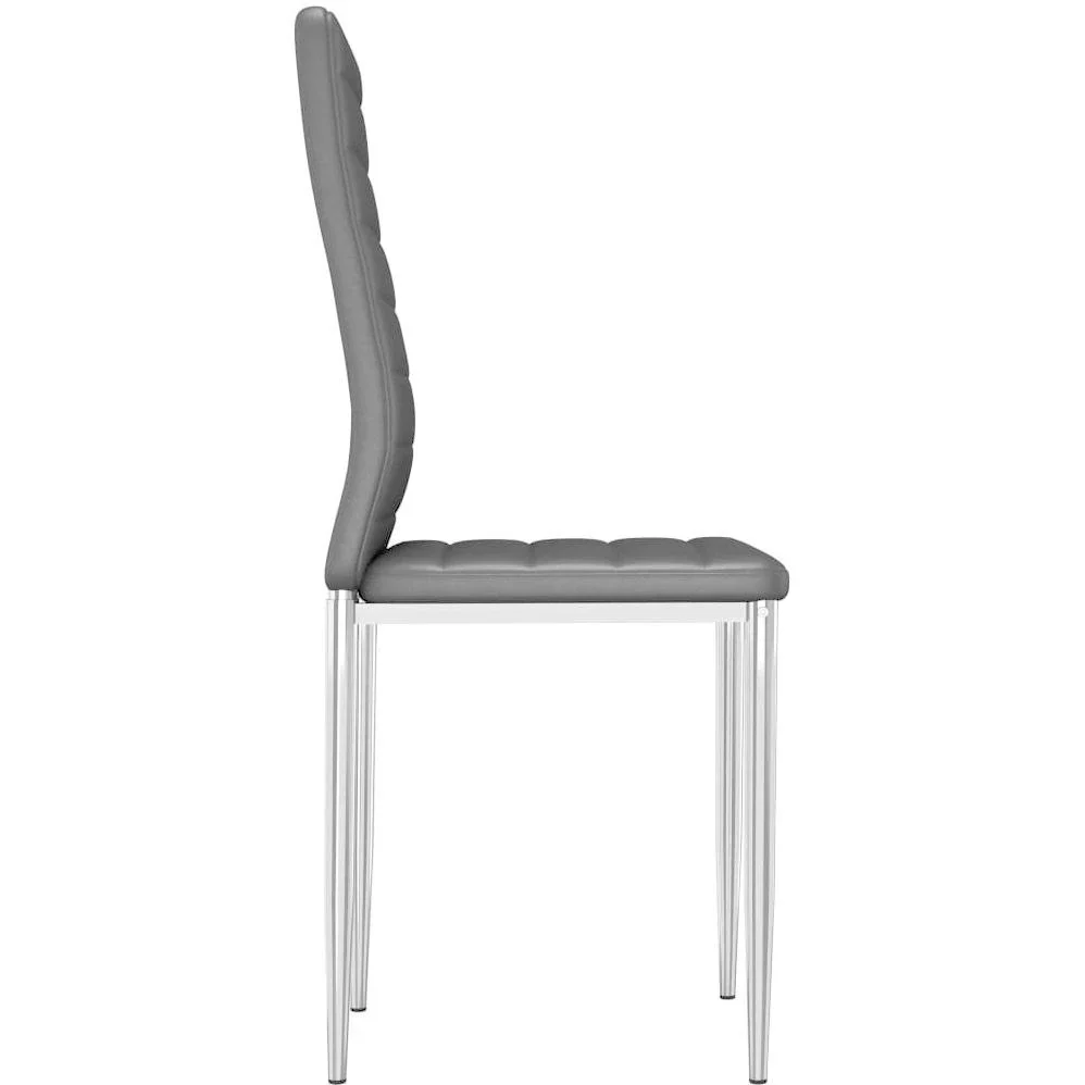 Esstischstühle 4 Stück Kunstleder schwarz - 0