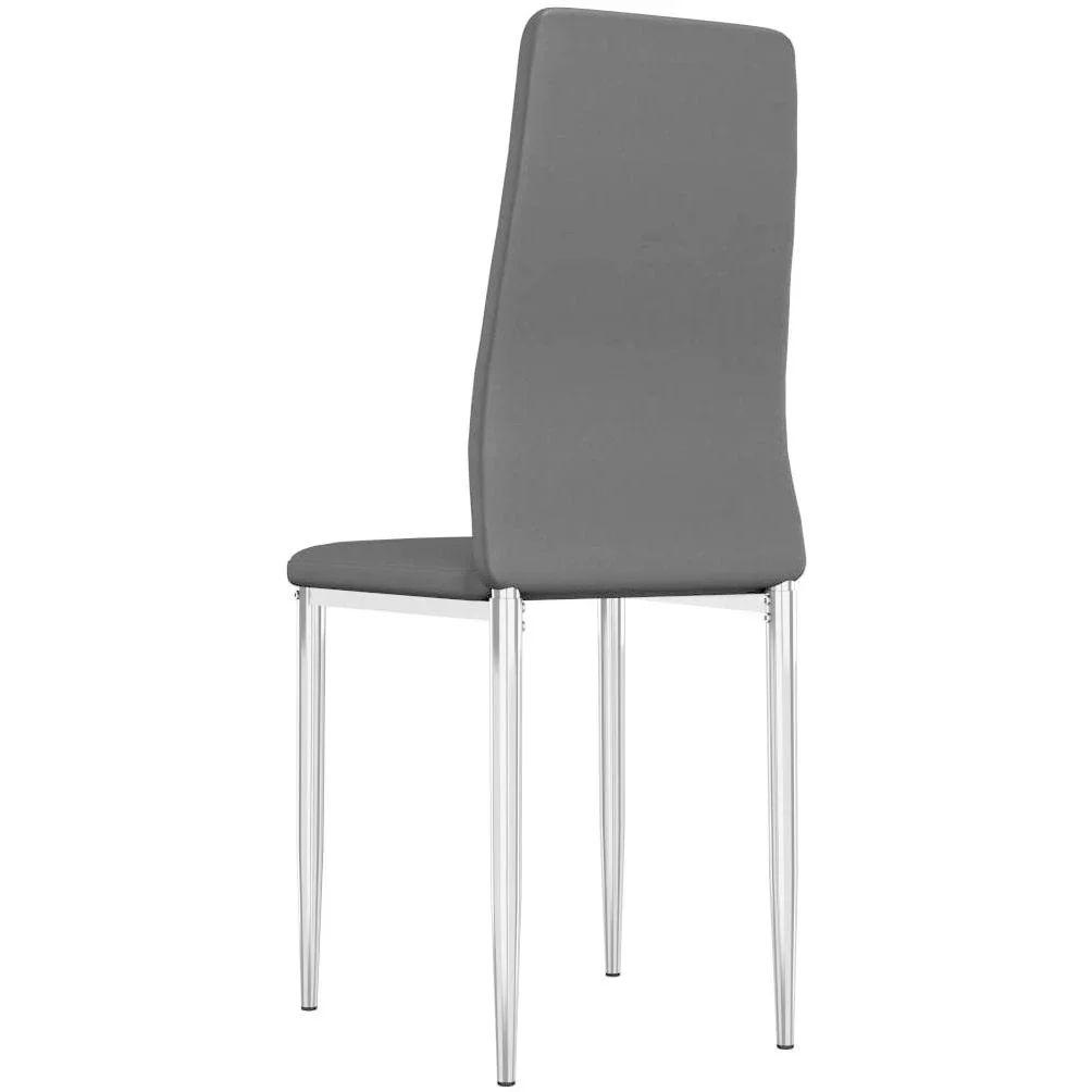 Esstischstühle 4 Stück Kunstleder schwarz - 2