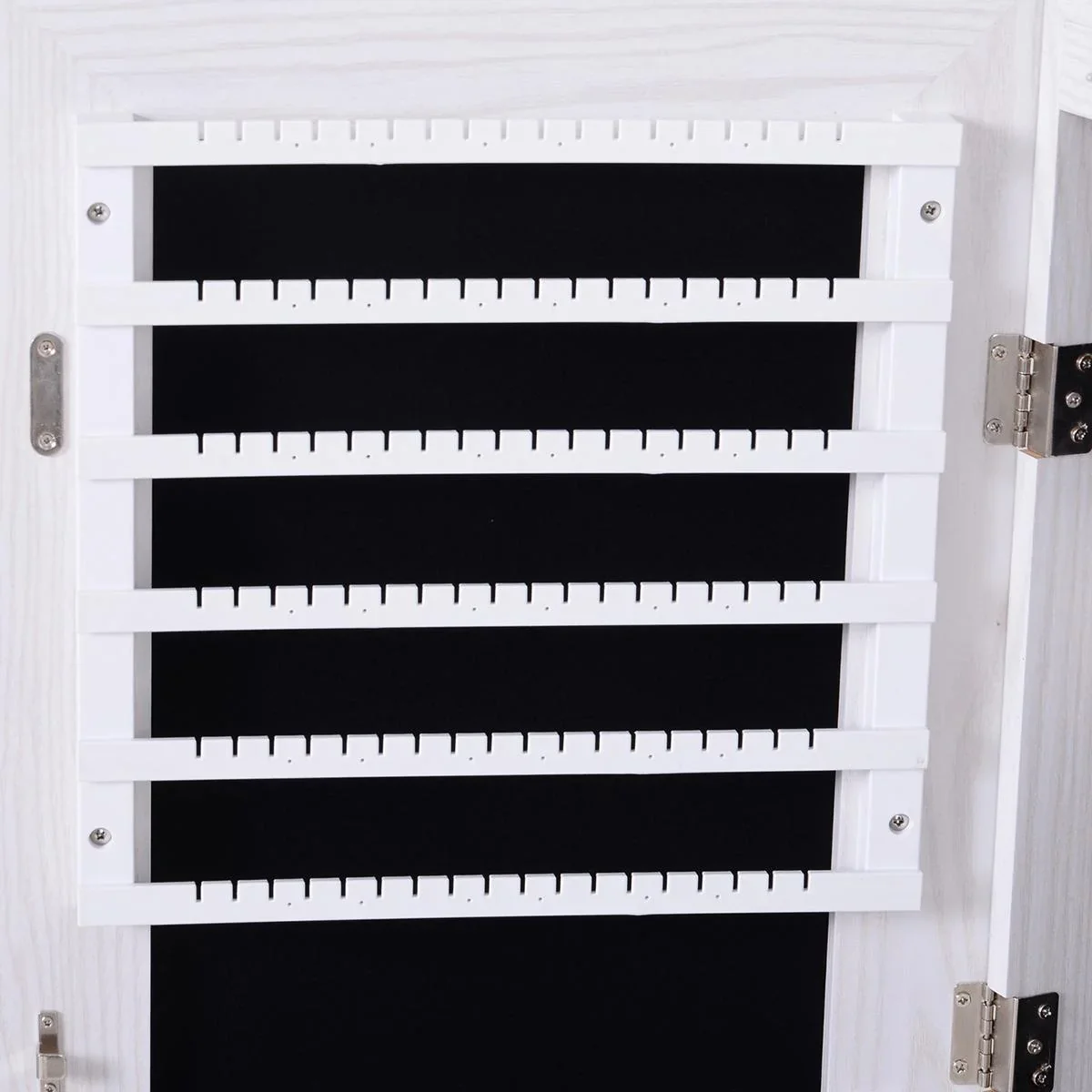 LED Schmuckschrank mit Spiegel hellgrau - 2