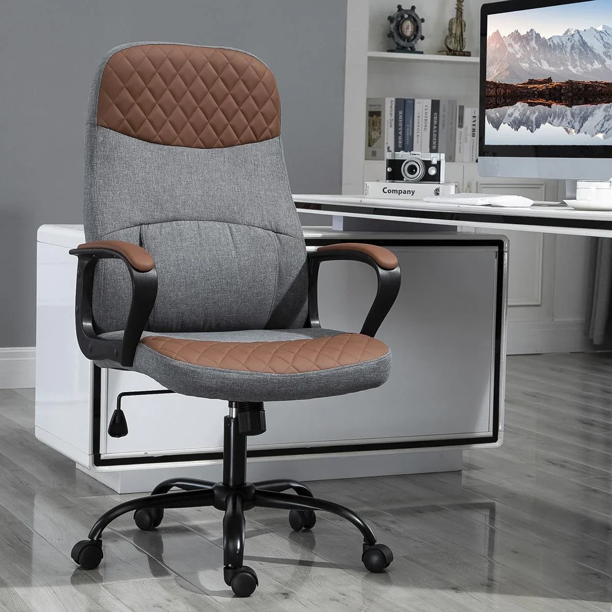 Bürostuhl Massage höhenverstellbarer Chefsessel Gamingstuhl mit Massagefunktion ergonomischer Drehstuhl Massage Sessel K - 0