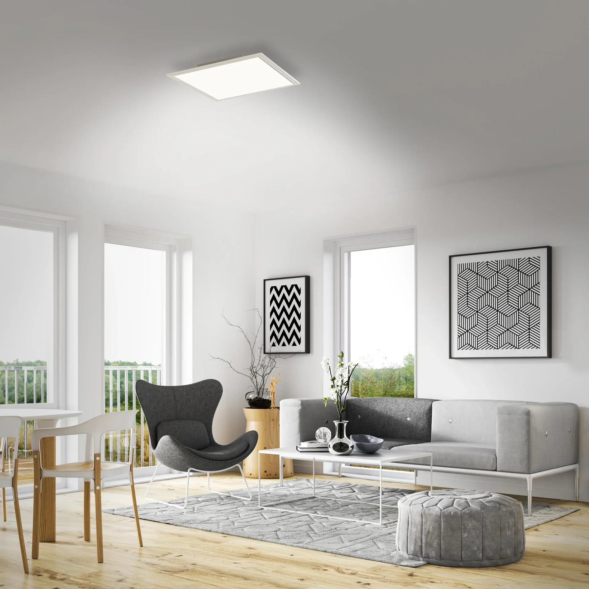 Ultraflaches LED Panel, viereckig, 29,5 cm, CCT, 18 Watt, weiß - 1